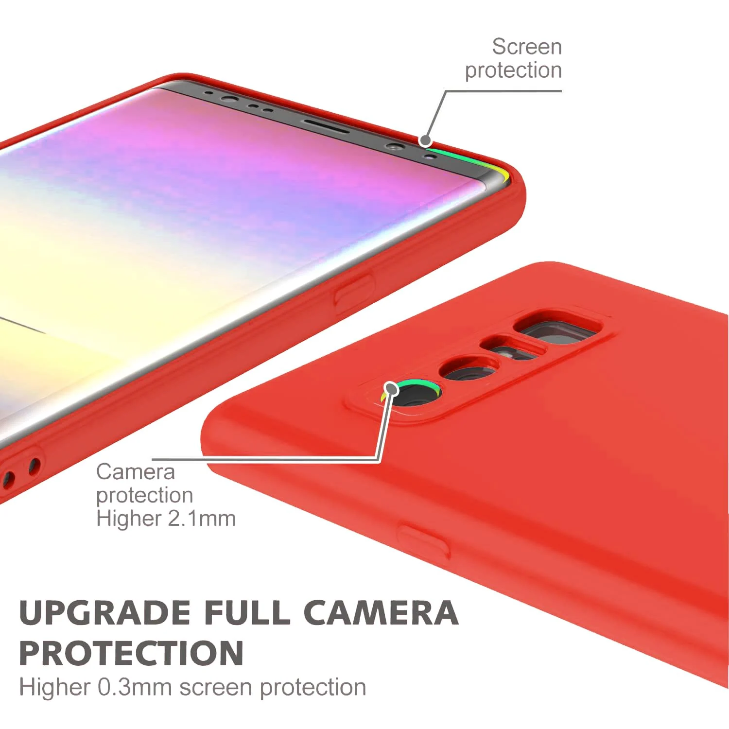 DL3 Mobilak Liquid Silicone Protective Case for vivo V27e / vivo S16e with Microfiber Lining and Shockproof Design - Red