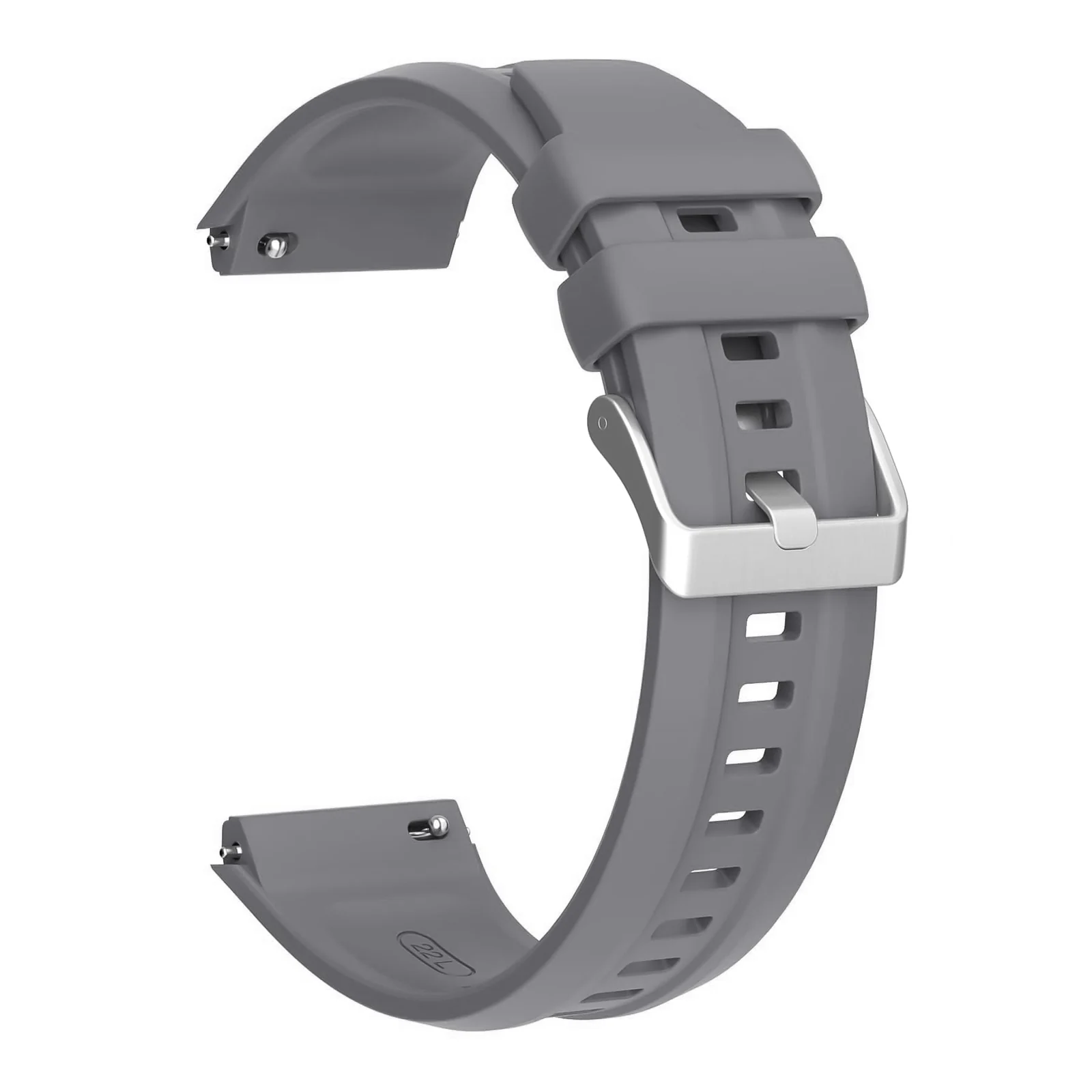 DL3 Mobilak Silicone Straps Compatible with Huawei GT 5 Pro 46 mm / GT5 46 mm / GT4 46mm Sports Wristbands Replacement Waterproof Silicone Strap, 22mm - Gray