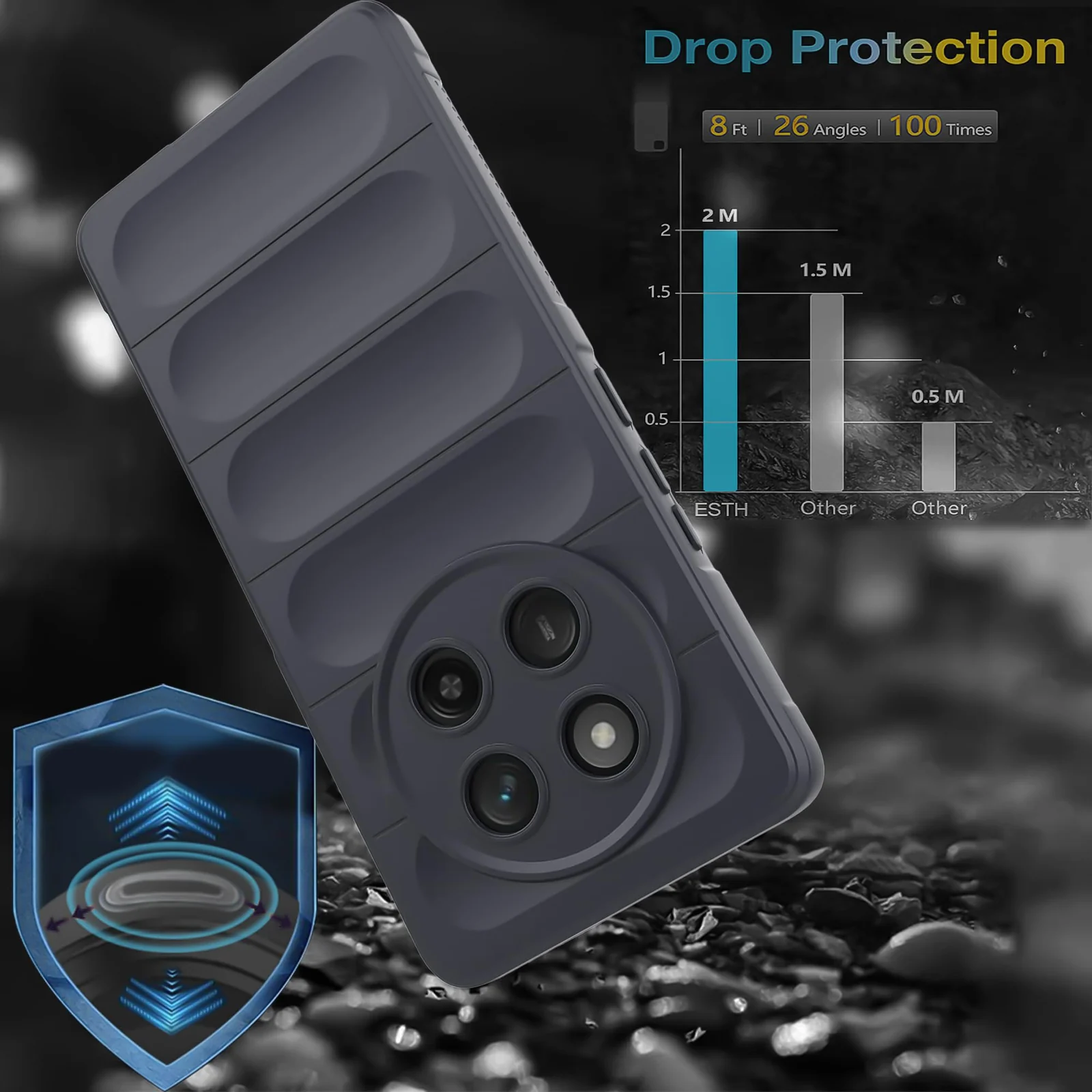 DL3 Mobilak Flexible Silicone and TPU Protective Case with Camera Protection for Honor X9C - Dark Gray