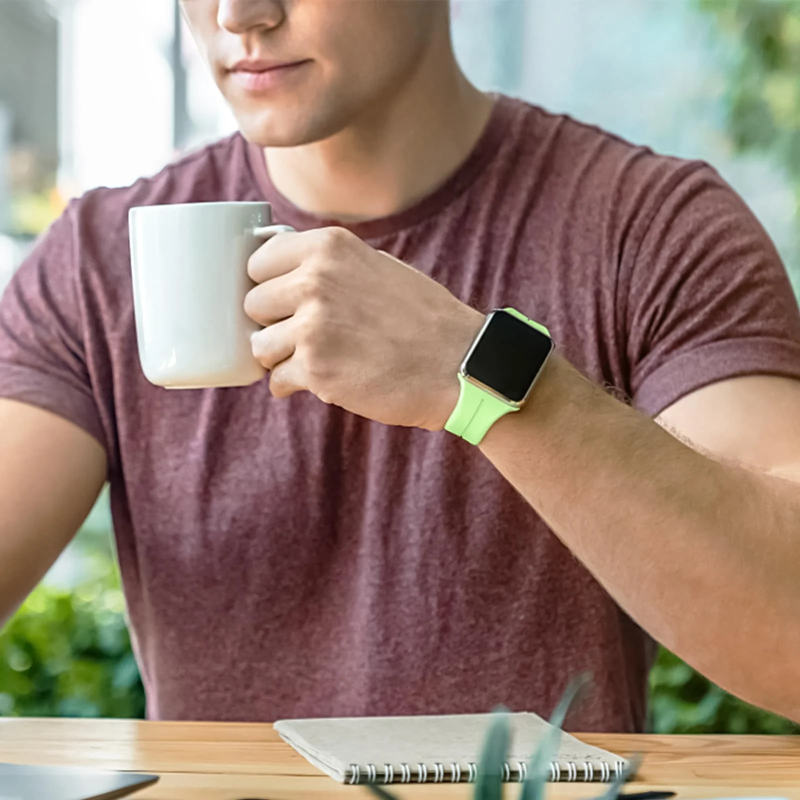 DL3 Mobilak Magnetic for Apple Watch Ultra Band 49mm 45mm 44mm 41mm 40mm 38mm 42mm, Soft Sport Silicone Replacement Wristband Strap for iwatch Series 9 8/7/6/5/4/3/2/SE (Lime, 38mm/40mm/41mm) - Lime