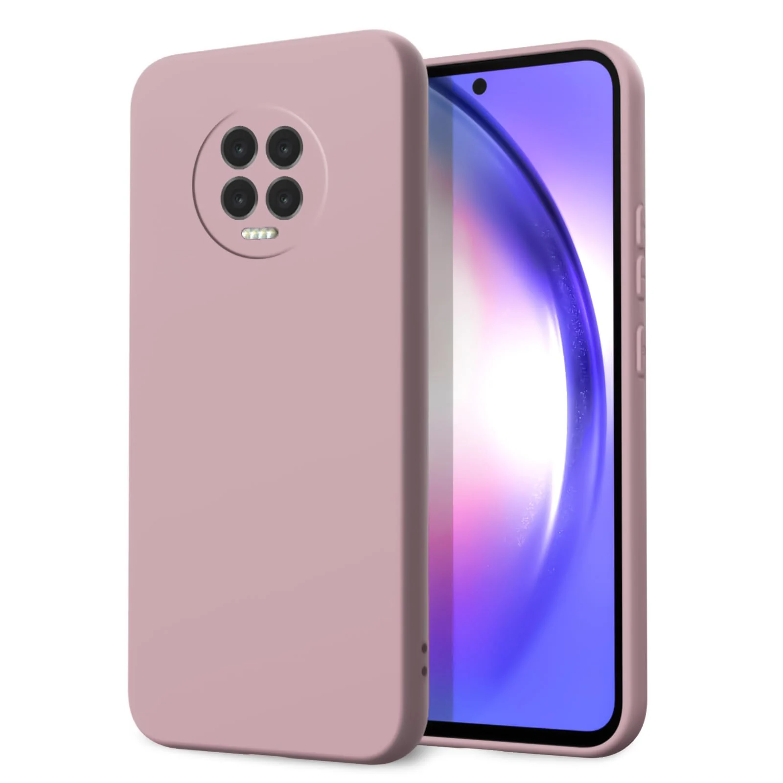 Dl3 Mobilak Infinix Note 7 Case,Soft Flexible Silicone Gel Rubber Bumper Cover,Slim Fit Full Body Shockproof Protective Phone Case (Light Purple)