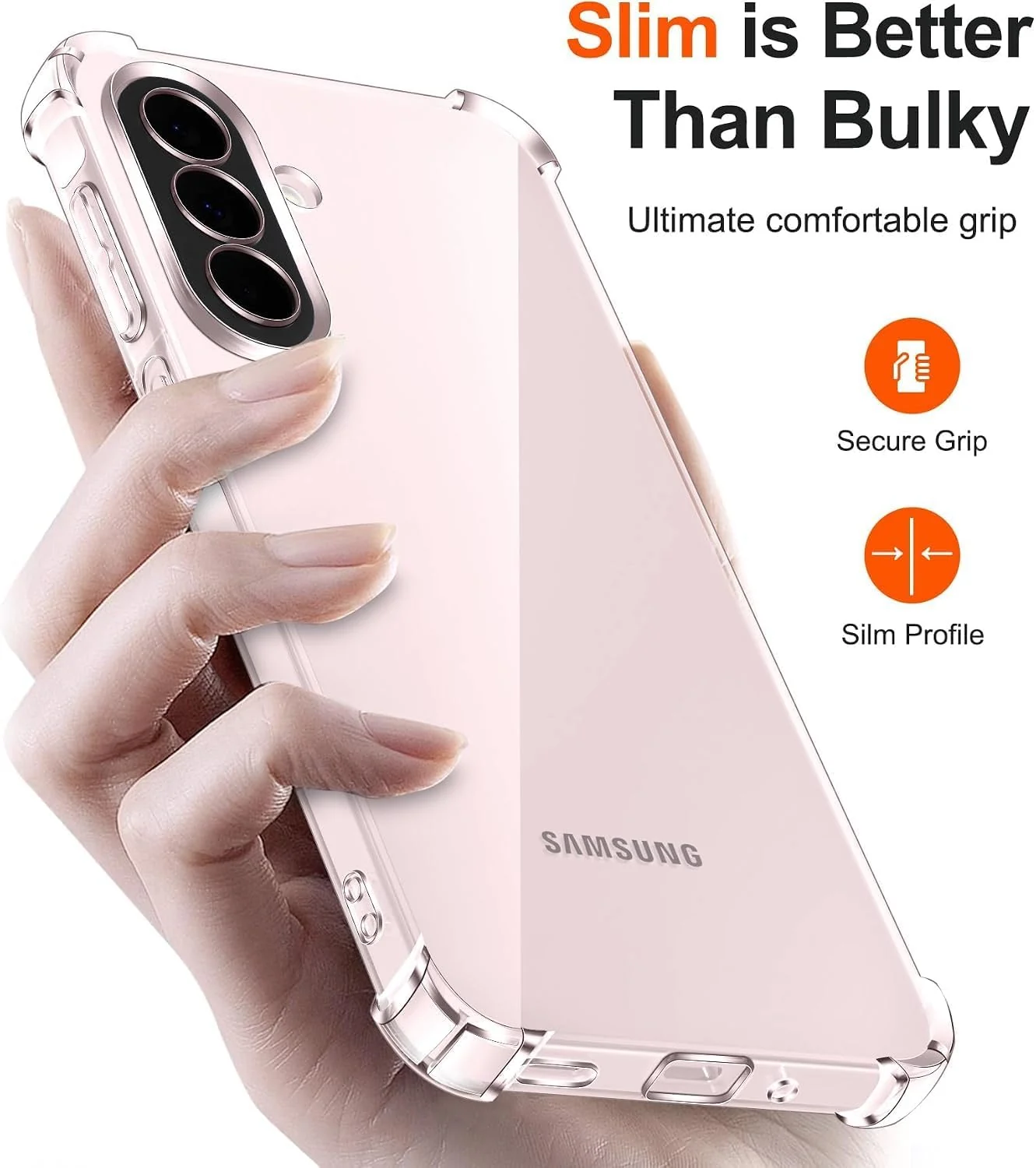 DL3 MOBILAK Anti-Shock Transparent TPU Phone Case for Samsung Galaxy A27 5G, Clear