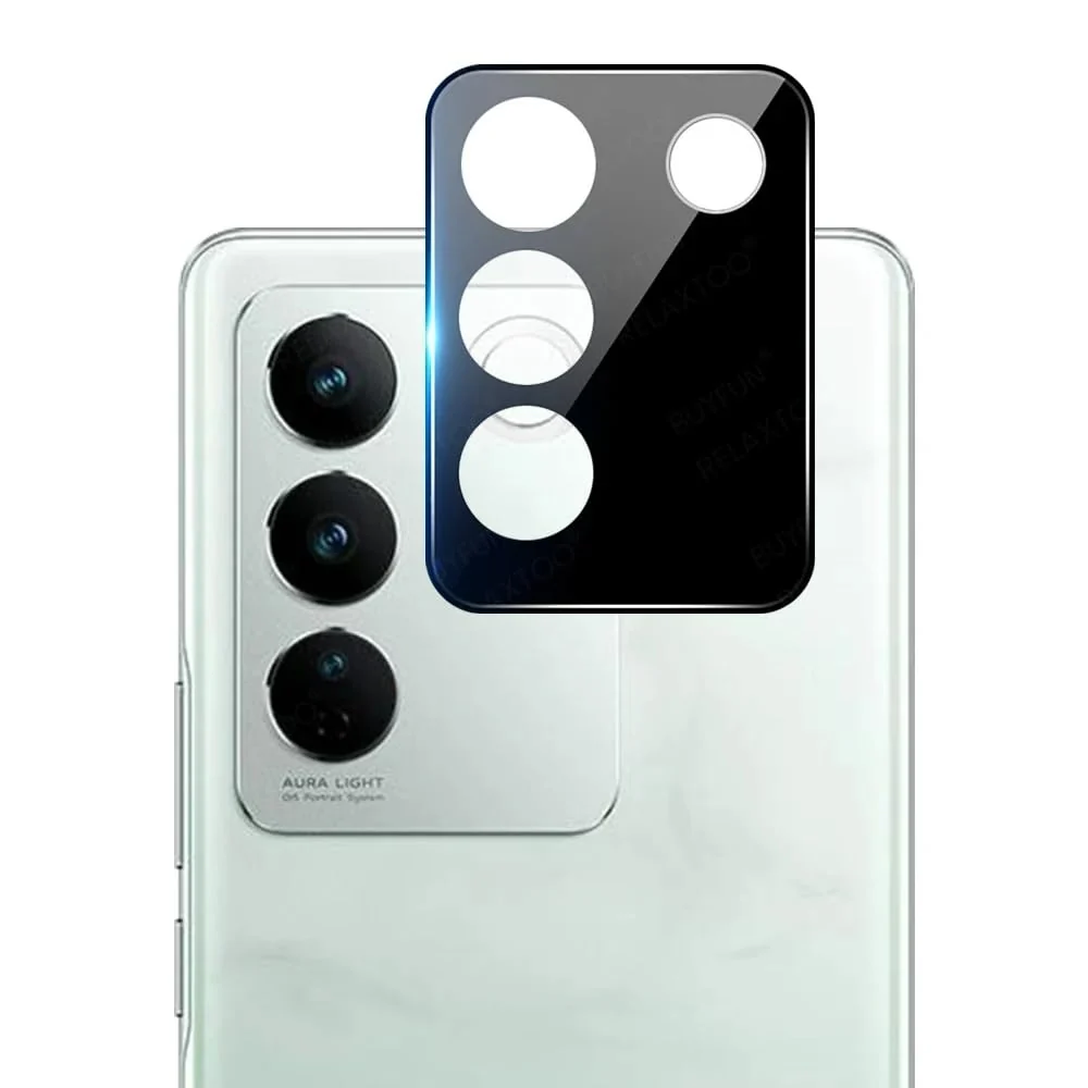 DL3 Mobilak vivo V27e / vivo S16e Camera Protector Tempered Glass Screen Protector HD [Full Coverage][Anti-Scratch] Drop Protection Ultra Clear/Thin Lens Protector Case - Black
