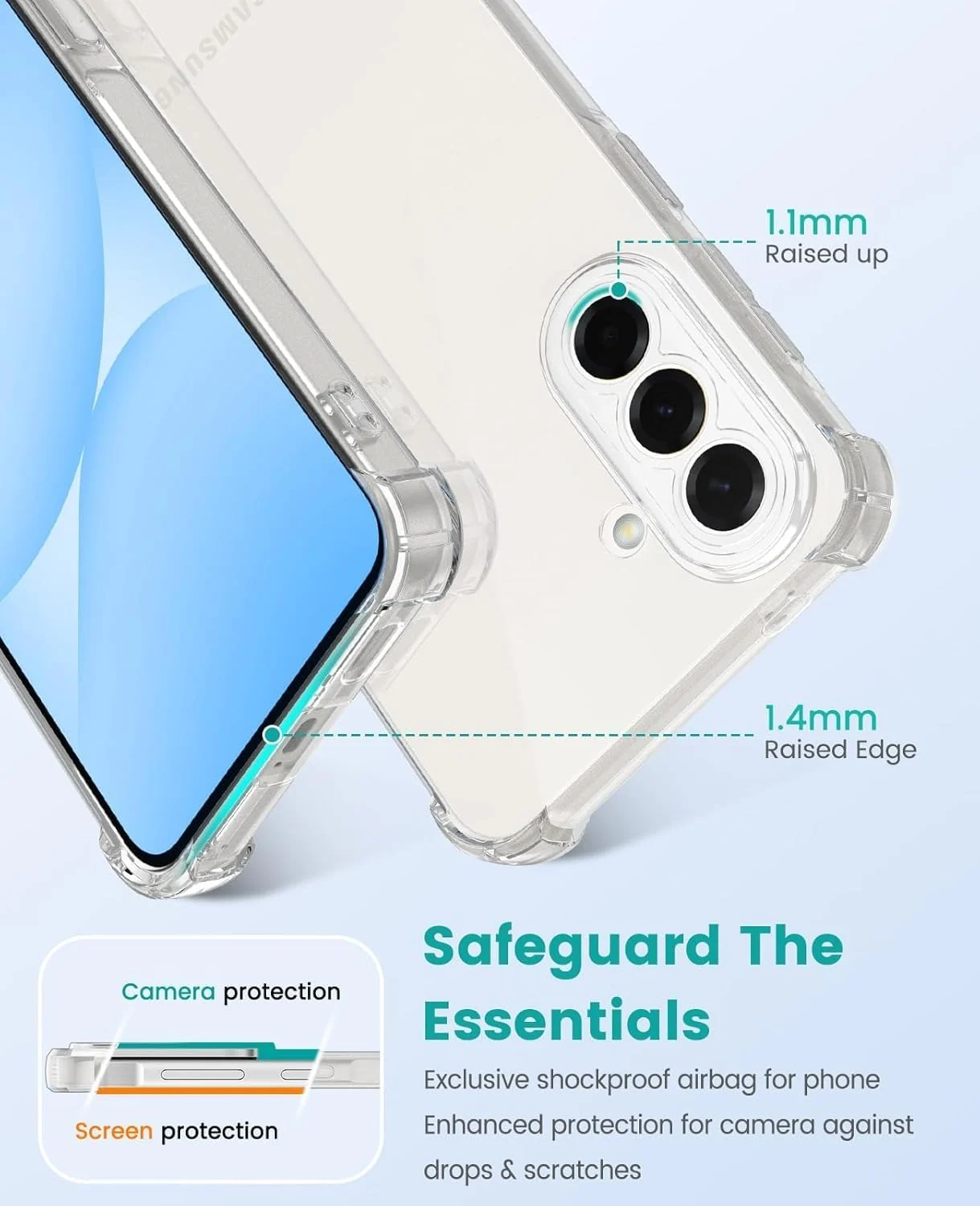 DL3 Mobilak Clear TPU Case for Samsung Galaxy A57 5G, Camera protection, Shock-absorbing protection, Scratch-resistant surface - Clear