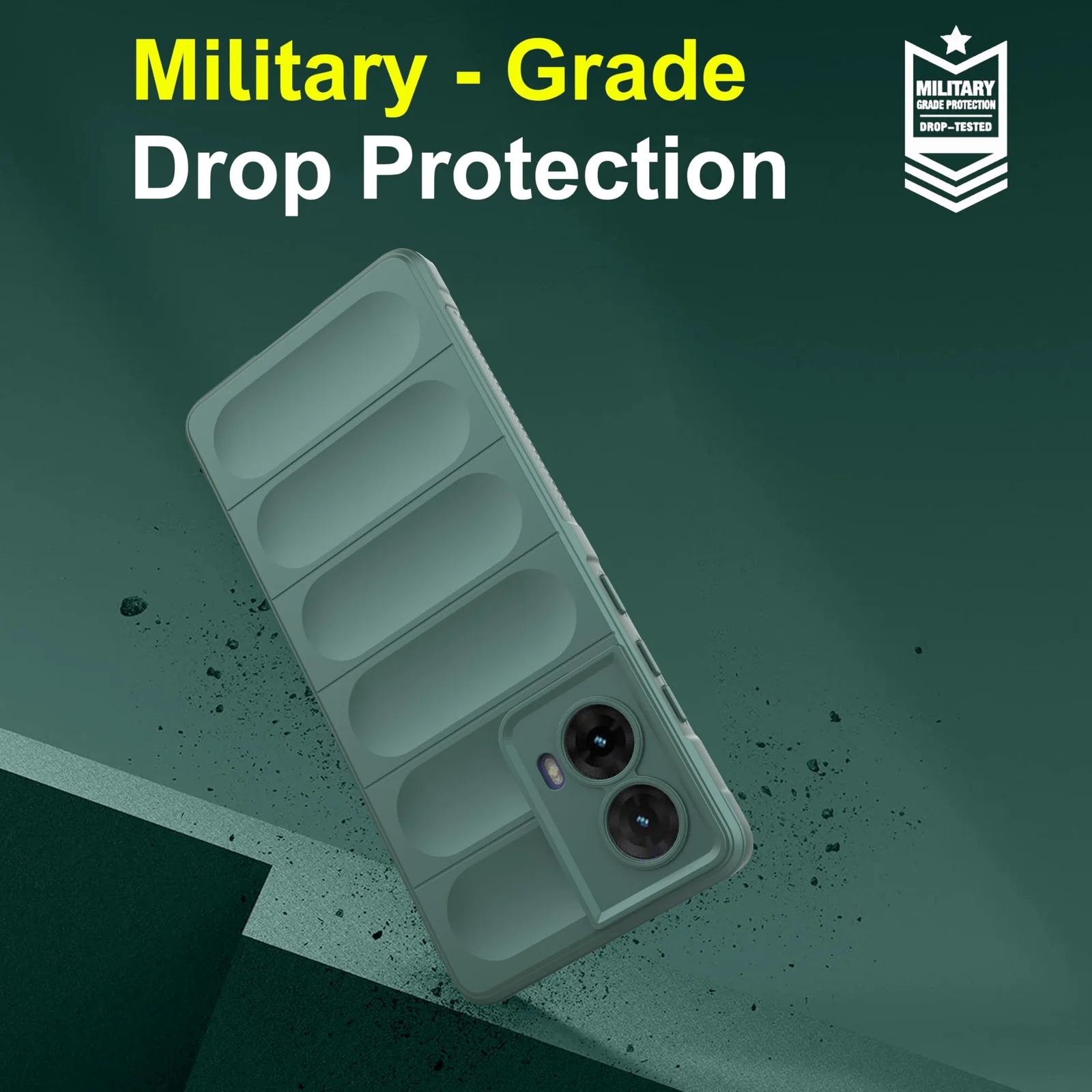 DL3 Mobilak Rugged Protective Case for Motorola Moto G85 5G / Motorola Edge 50 Fusion, Camera protection, Shock-absorbing protection, Non-slip grip - Green