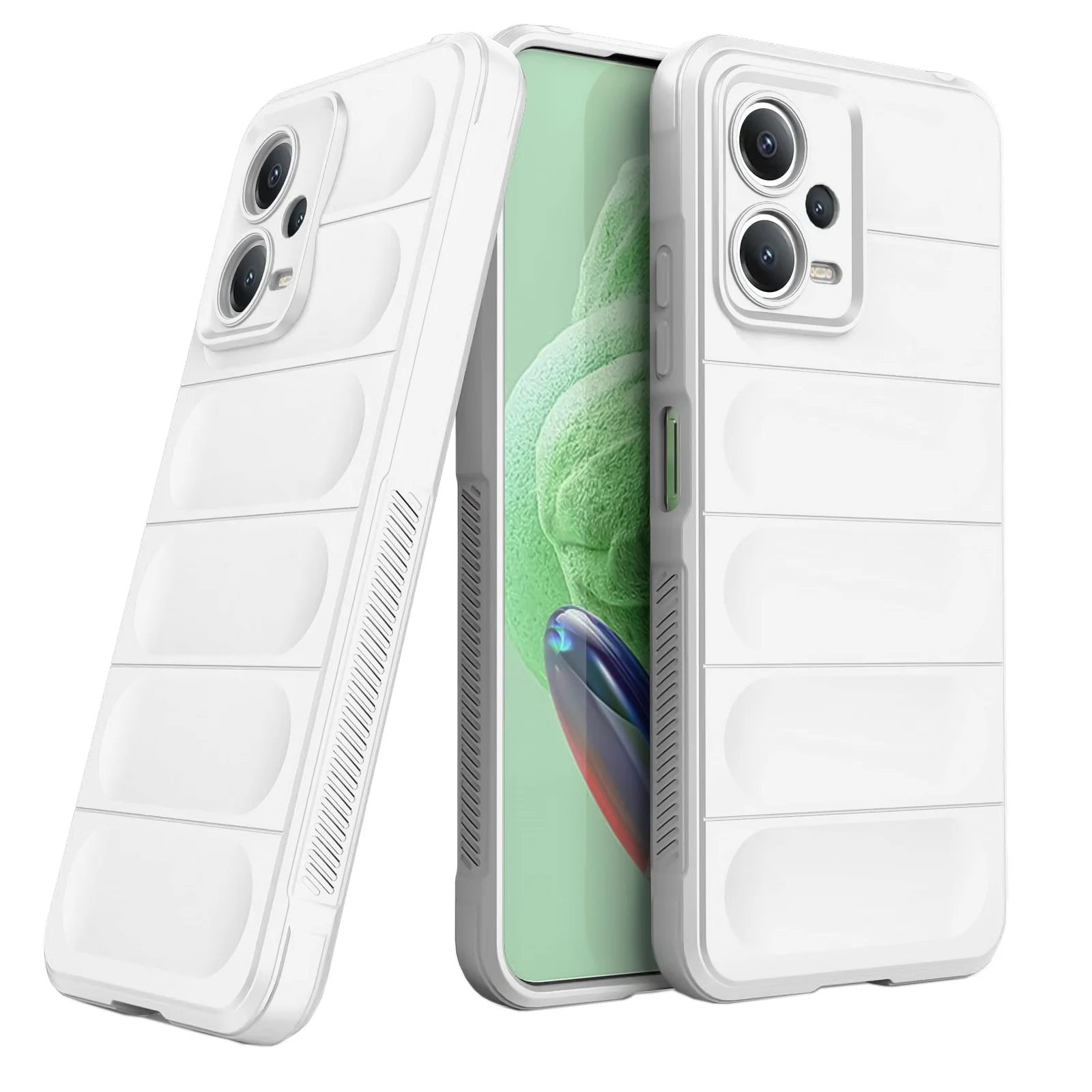 DL3 Mobilak Rugged Protective Case for Xiaomi Redmi Note 12 5G / Poco X5 5G, Camera protection, Shock-absorbing protection, Non-slip grip - White