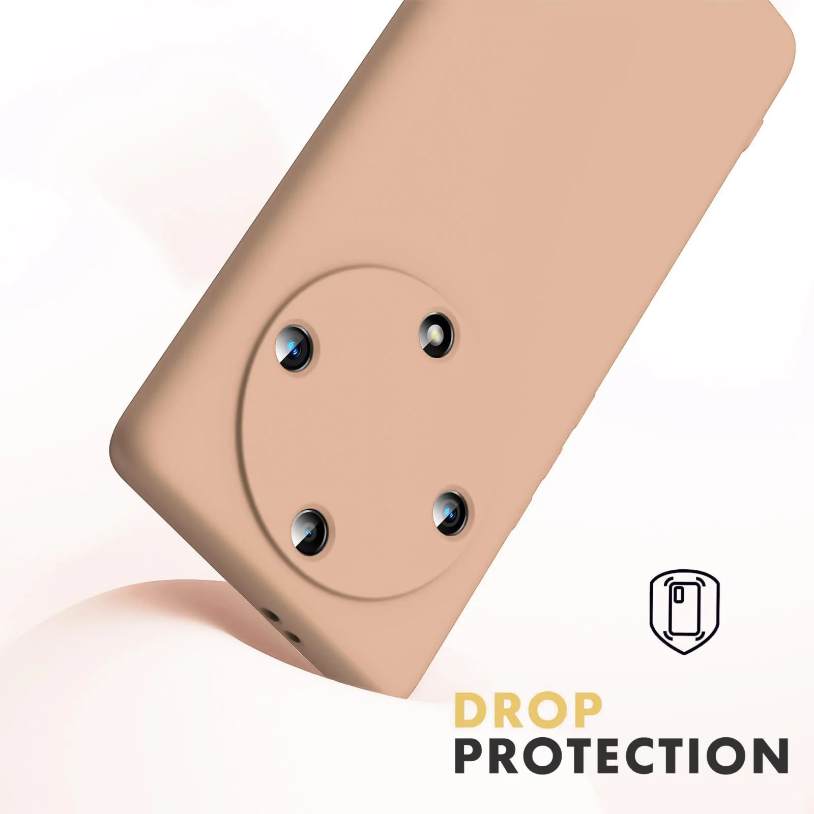 DL3 Mobilak Silicone Protective Case for Honor X9a, Shock-absorbing protection, Scratch-resistant surface, Soft microfiber lining - Light Orange