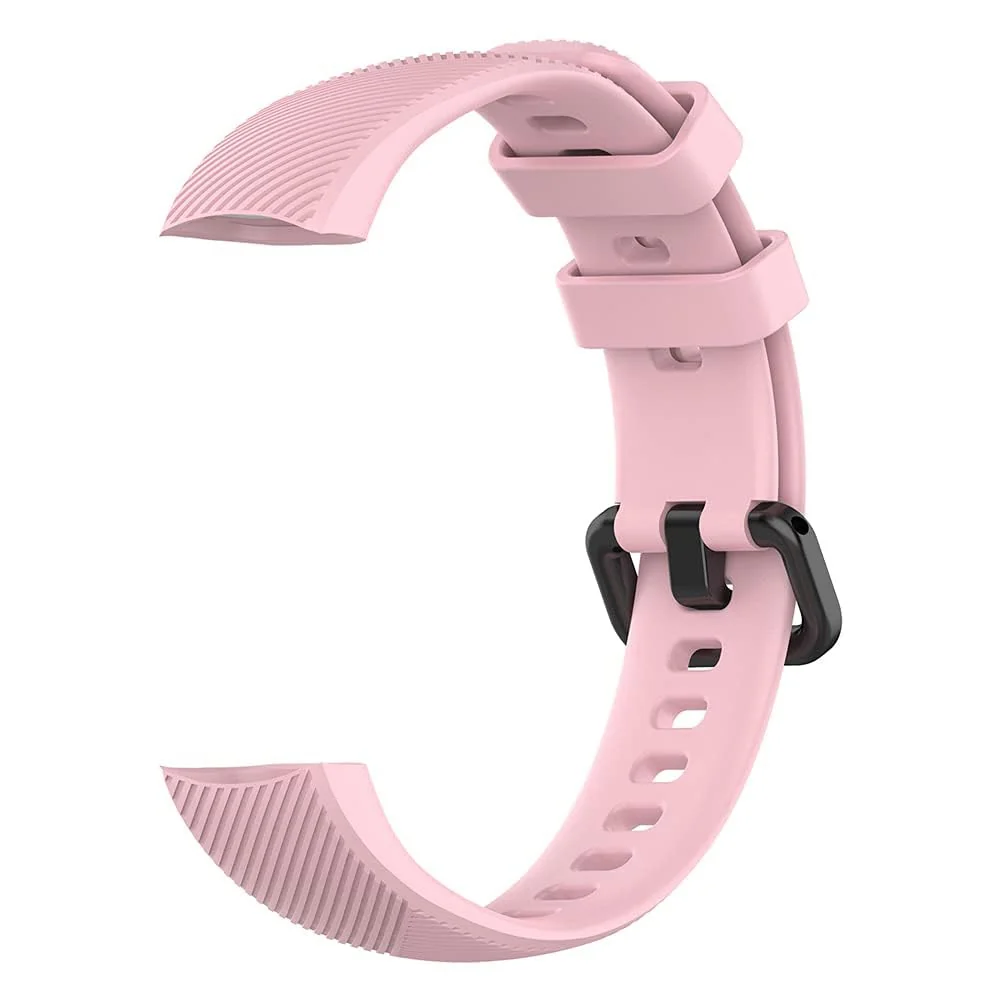 DL3 Mobilak Compatible for Honor Band 5/Honor Band 4 Strap, Soft Silicone Sport Wristband Adjustable Accessory Bracelet Replacement Band for Honor Band 5/Band 4 - Pink