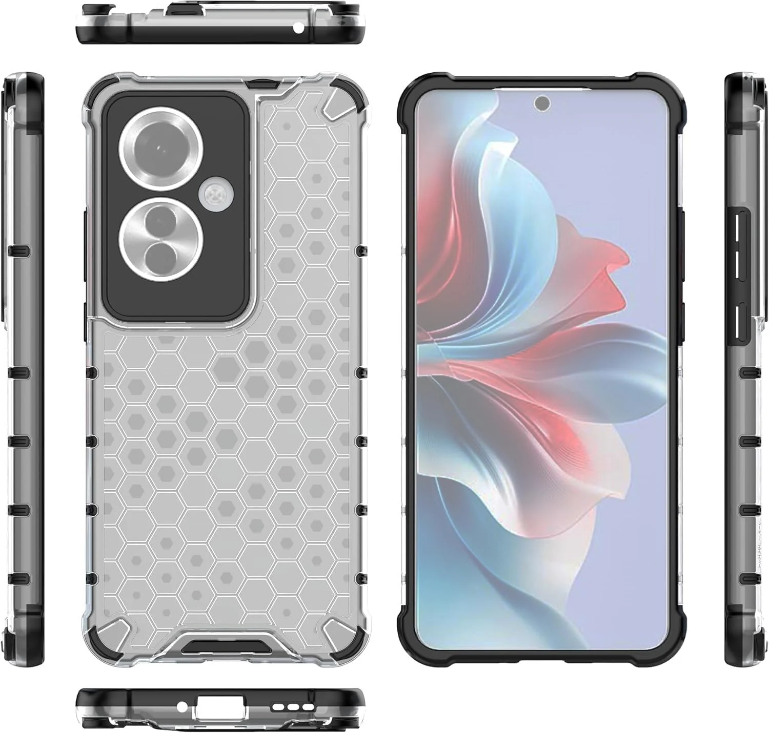 DL3 Mobilak Clear PC and TPU Protective Case for OPPO Reno 11F 5G / Reno11 F 5G with Shockproof Design - Clear
