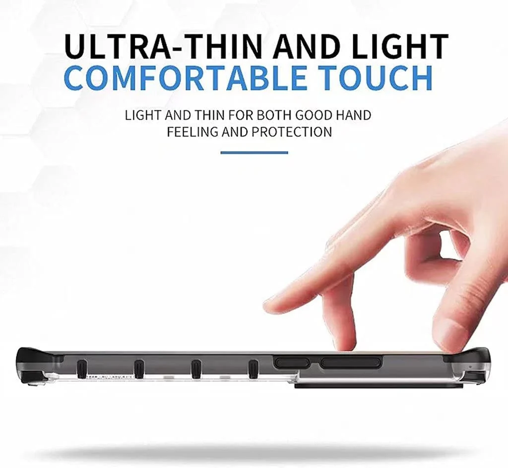 DL3 Mobilak Honeycomb Protective Case for Huawei P30 Pro, Shock-absorbing protection, Transparent design, Slim, lightweight profile - Black