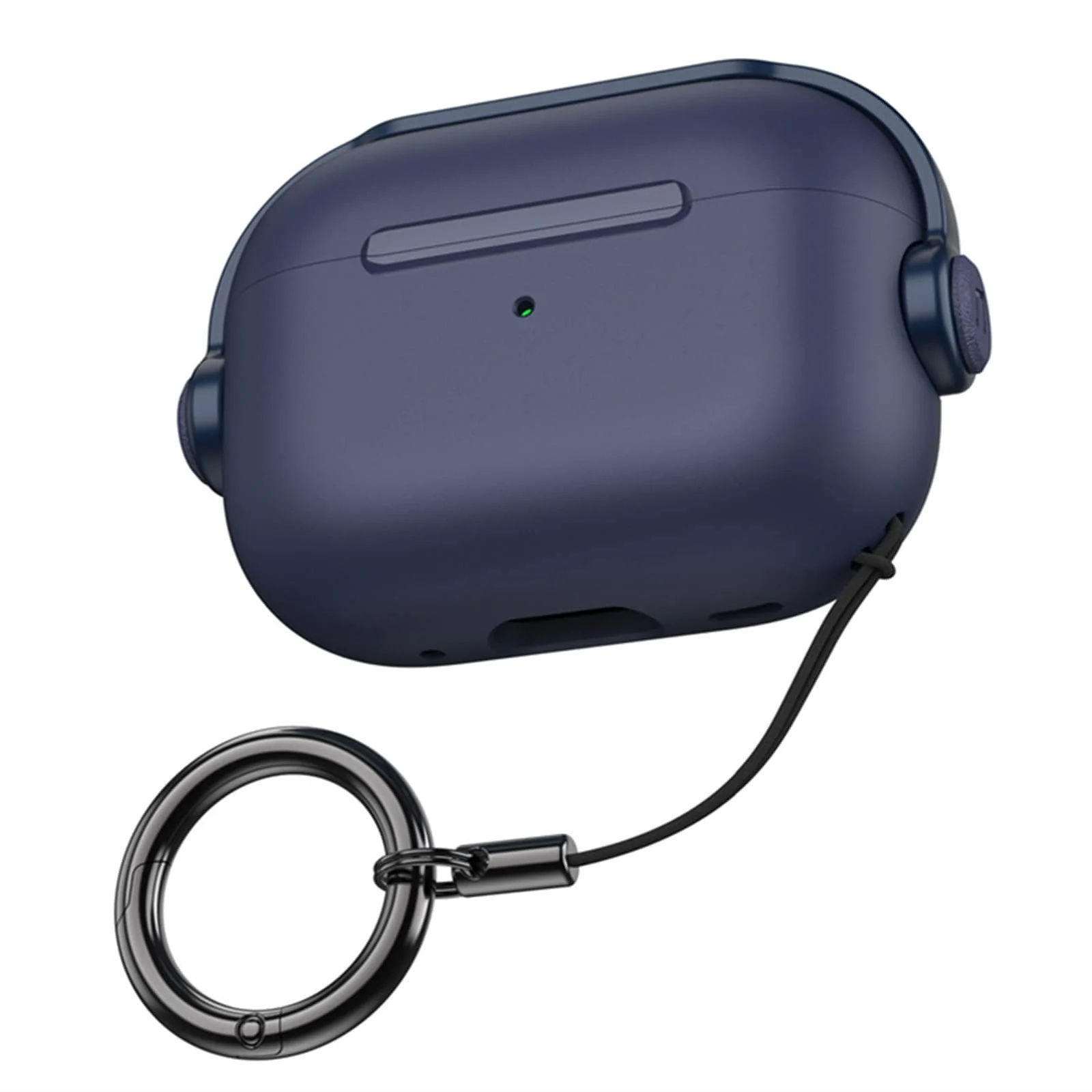 DL3 Mobilak Protective Case for AirPods Pro 2 [With Closure Lid] [Front LED Visible] [With Wrist Strap] Skin Case Compatible with 2022 AirPods Pro 2nd Generation - Blue