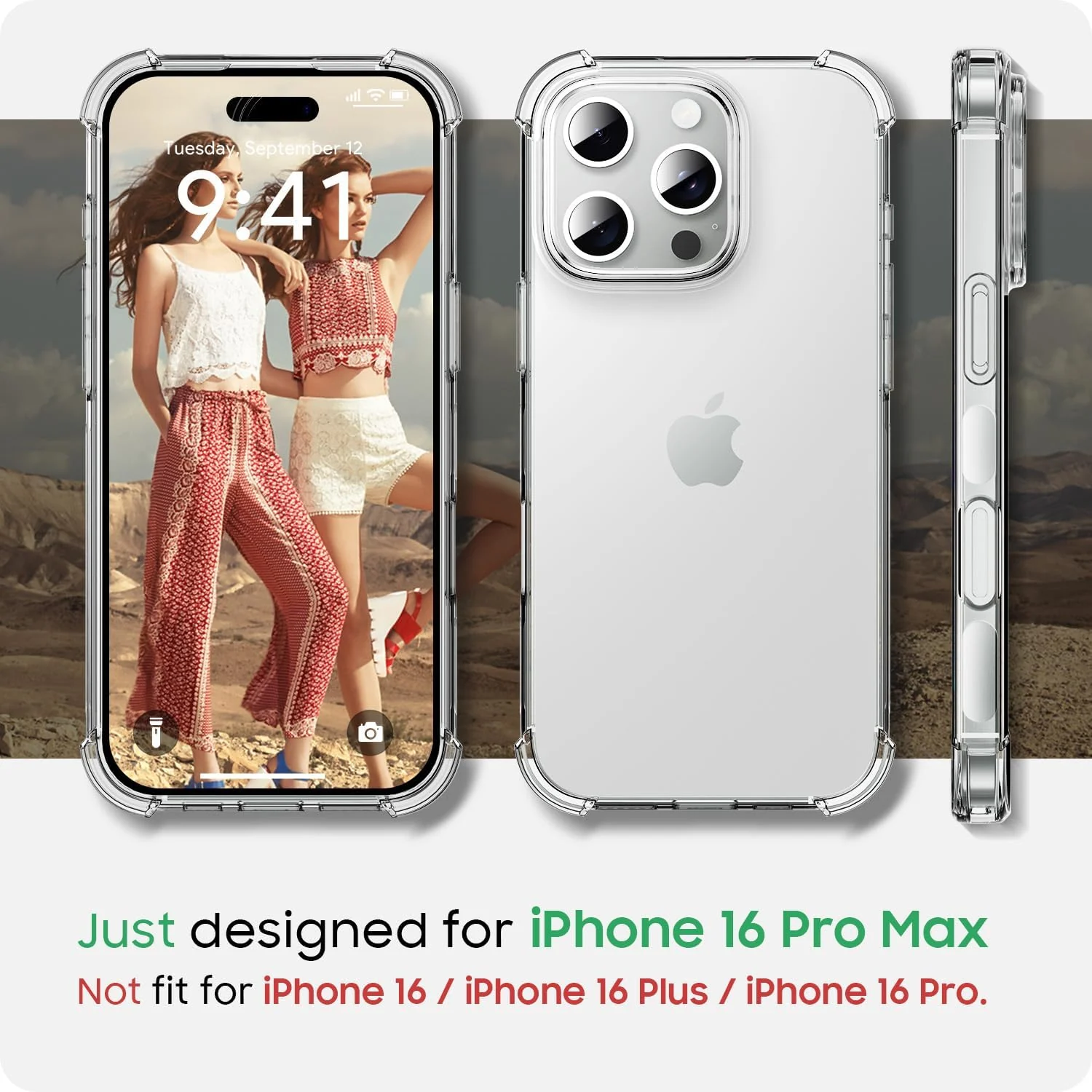 DL3 Mobilak Clear TPU Protective Case for iPhone with Camera Protection and Shockproof Design - Clear
