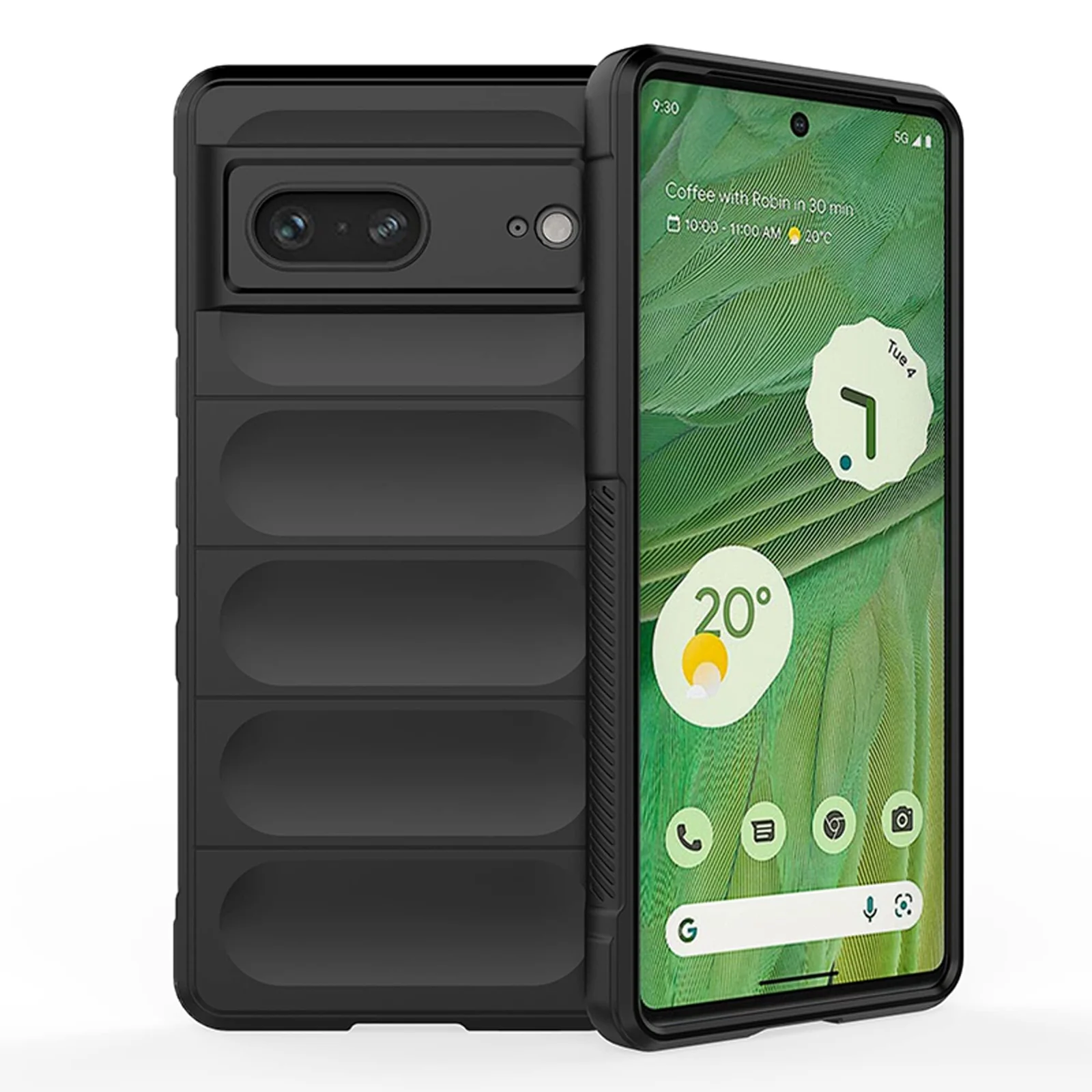 DL3 Mobilak Flexible Silicone and TPU Protective Case with Camera Protection for Google Pixel 7 - Black