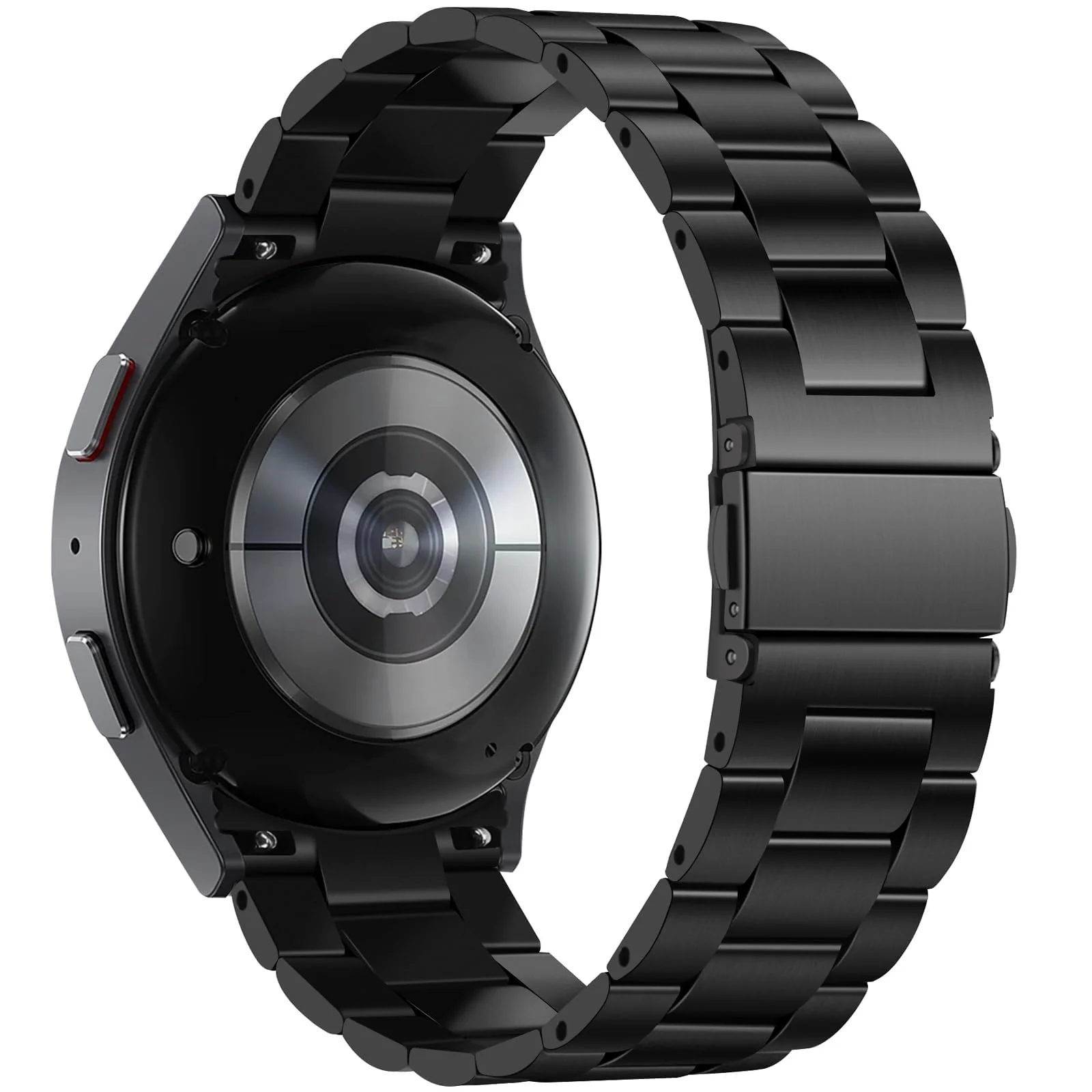 DL3 Mobilak No Gap Straps Compatible with Samsung Galaxy Watch 7/6/5/4 44mm 40mm, 20mm Metal Band for Galaxy Watch FE/6 Classic 47mm 43mm/5/5 Pro 45mm/4/4 Classic 46mm 42mm - Black