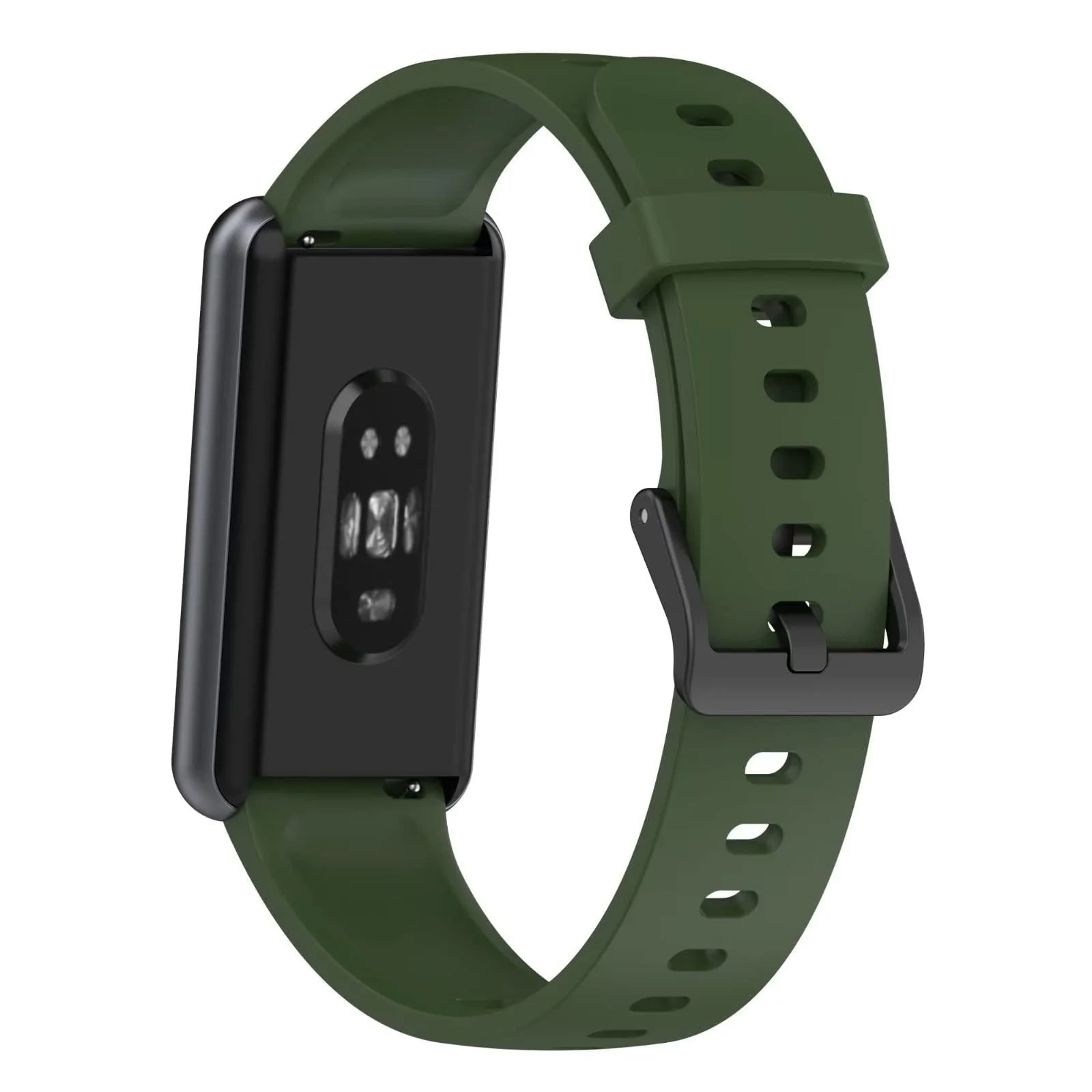 DL3 Mobilak Silicone Strap for realme Band 2, [Breathable] Soft Silicone Replacement Strap for Men and Women, Pin Buckle Design, for realme Band2 - Green