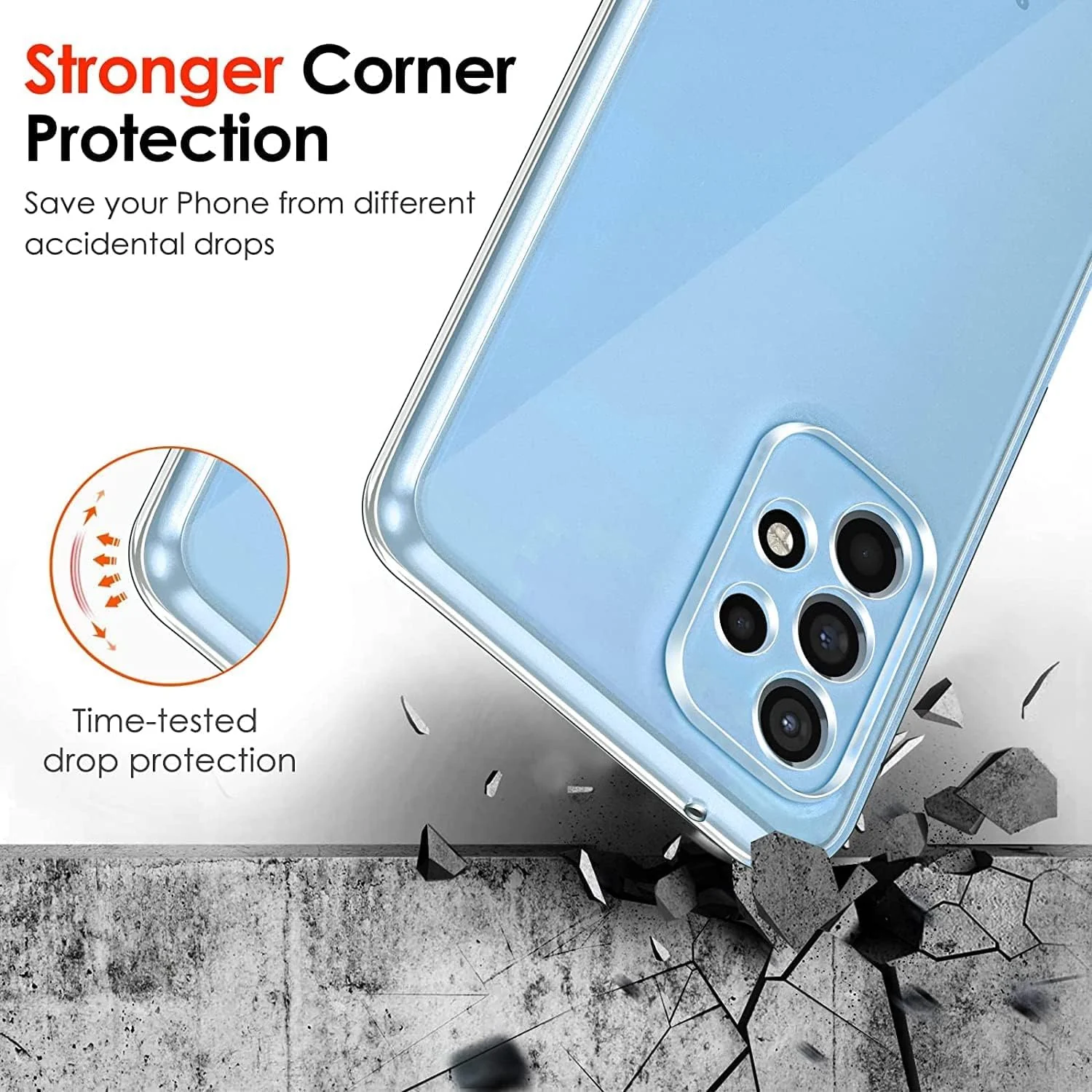 DL3 Mobilak Case Compatible with Samsung Galaxy A23 5G/4G Case Crystal Soft TPU Gel Case Flexible Silicone Anti-Scratch Camera Protection TPU Cover - Clear