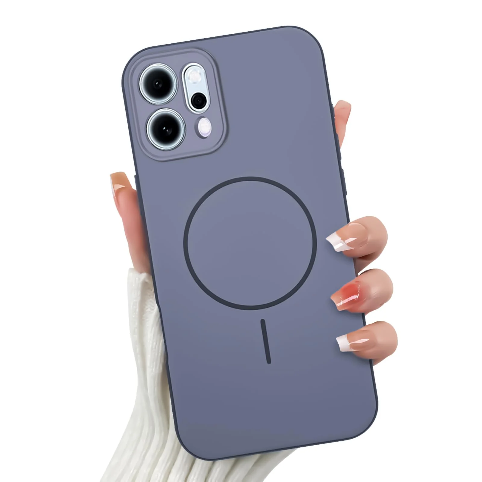 DL3 Mobilak Case For OPPO Reno 14 5G / OPPO Reno14 5G Slim Design [Not Compatible with MagSafe] Soft Silicone Case Flexible TPU Anti-Scratch Protective Cover with Full Camera Protection - Blue