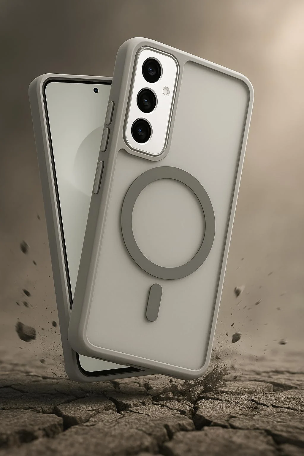 DL3 Mobilak Dl3 Mobailk Samsung Galaxy A35 5G Case - Slim & Lightweight Frosted Cover with Decorative Ring (Non-Magnetic, Not Compatible With MagSafe), Shockproof, Anti-Scratch, Full Protection - Grey - Gray