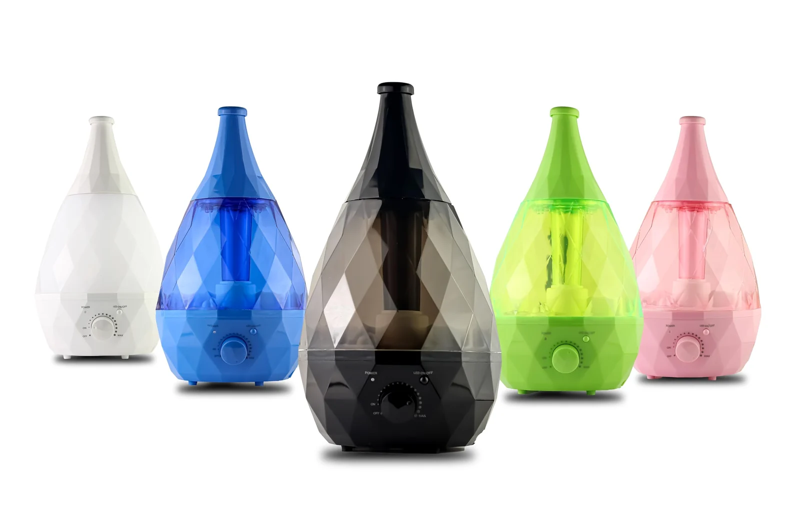 Mobigon 2.8Litres Humidifier for Room, Cool Mist Ultrasonic Humidifier / Essential Oil Diffuser, Super Quiet 360°Nozzle, Colorful Change, Auto Shut Off&UV Light&, Lasts Up to 24 Hours - Green