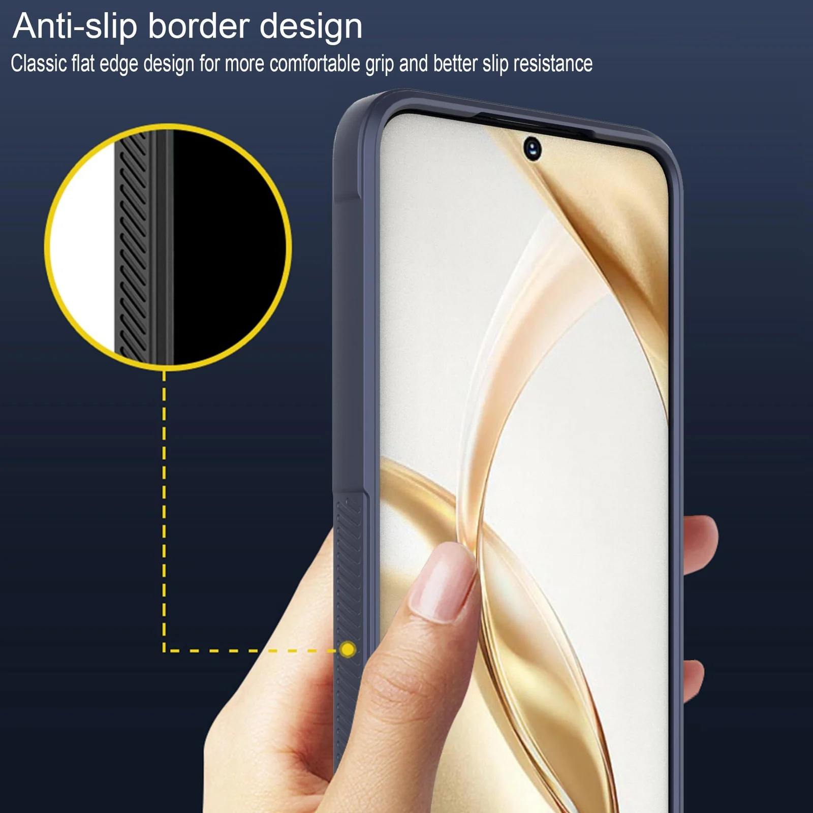 DL3 Mobilak Silicone Case for Honor 200 Pro 5G Heavy Duty Protective [Slim Fit] Shockproof Soft Flexible Protective Design Shock-Absorption TPU Cover With Camera Protection - Dark Gray