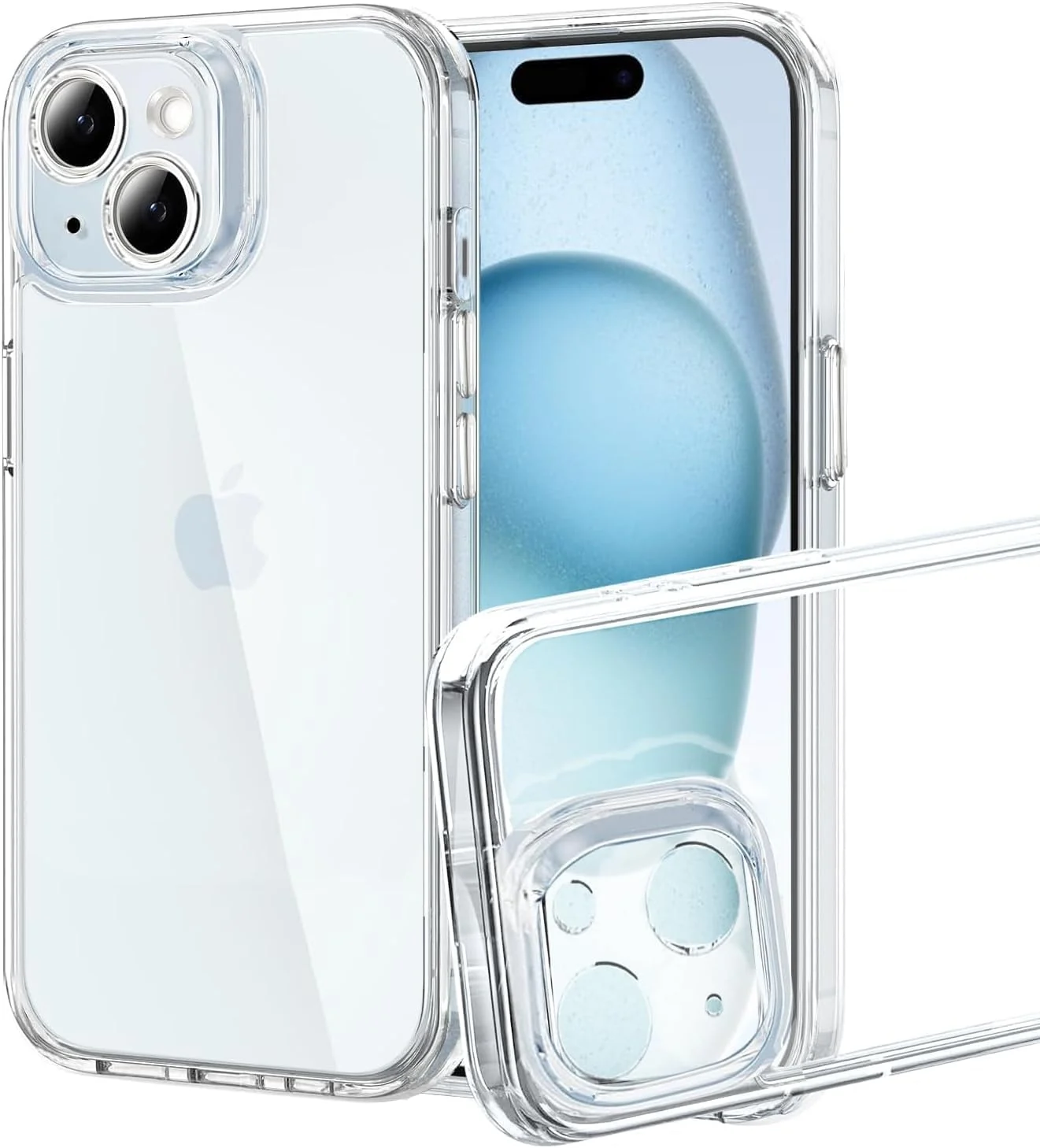 DL3 MOBILAK Camera Protective Case Compatible with iPhone Case Transparent, Mobile Phone Case iPhone Thin Soft Silicone Anti-Yellow Protective Case - Clear