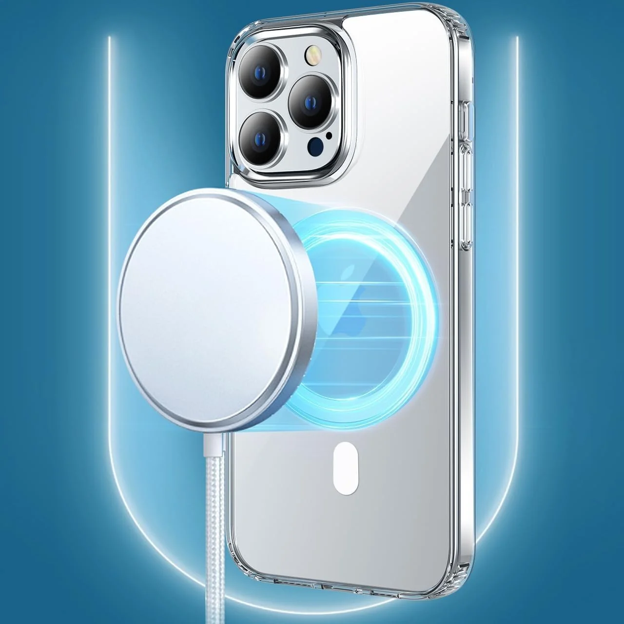DL3 Mobilak for iPhone 12 / iPhone 12 Pro 6.1 Case [Compatible with MagSafe] [Strong Magnet] [Non-Yellowing] Magnetic Slim Thin Bumper Phone Cover, Lightweight, and Durable - Clear