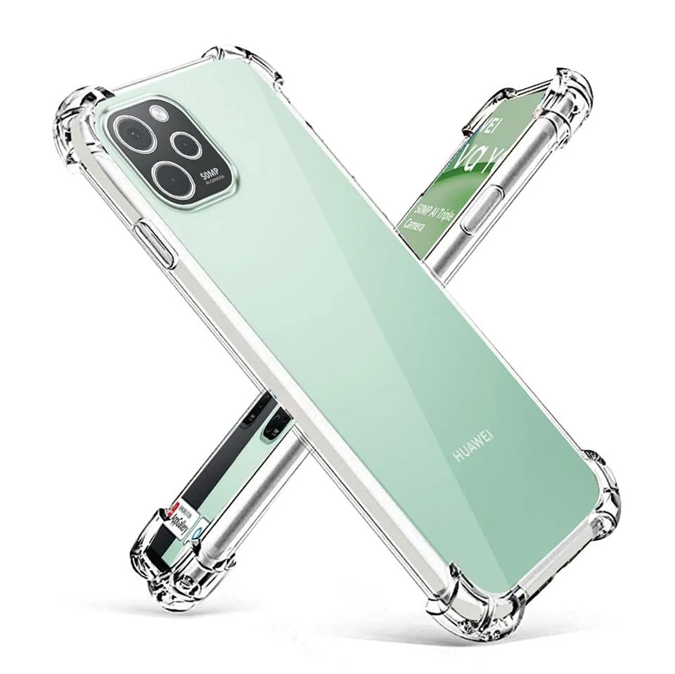 DL3 Mobilak Clear TPU Case for Huawei Nova Y61, Camera protection, Shock-absorbing protection, Non-slip grip - Clear
