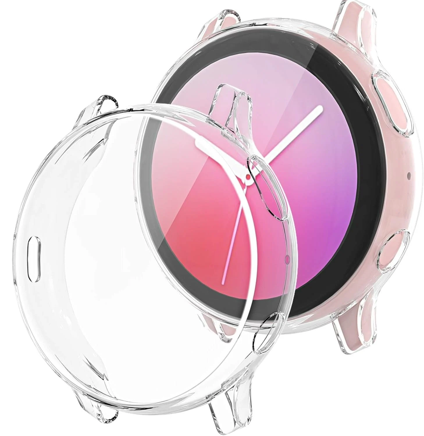 DL3 Mobilak Case Compatible with Samsung Galaxy Watch Active 2 44mm Case All-Around Screen Protector Watch Soft TPU Shockproof Cover Slim Guard Thin Bumper Shell Protector
