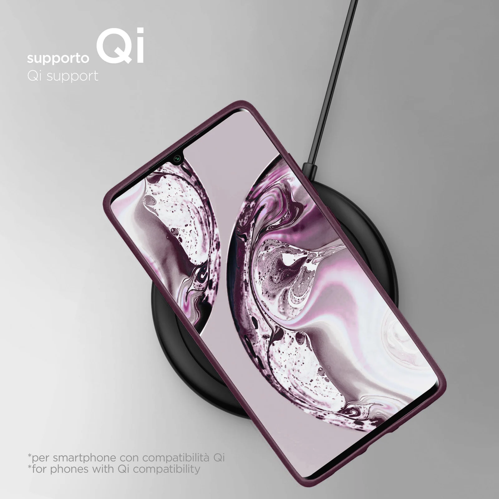 DL3 Mobilak Soft Silicone Protective Case for Xiaomi Mi Note 10 Lite with Microfiber Lining and Shockproof Design - Wine Red