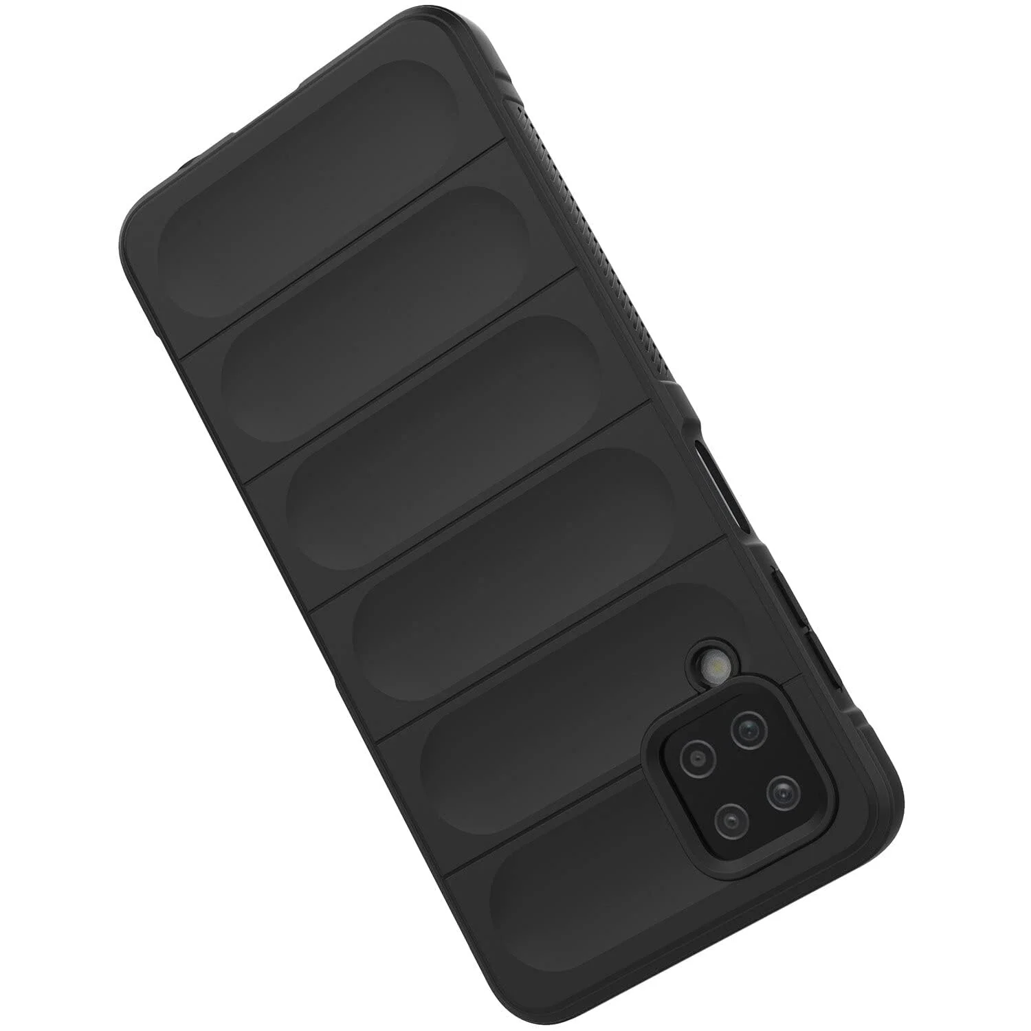 DL3 Mobilak Flexible Silicone and TPU Protective Case with Camera Protection for Samsung Galaxy A12 / M12 - Black