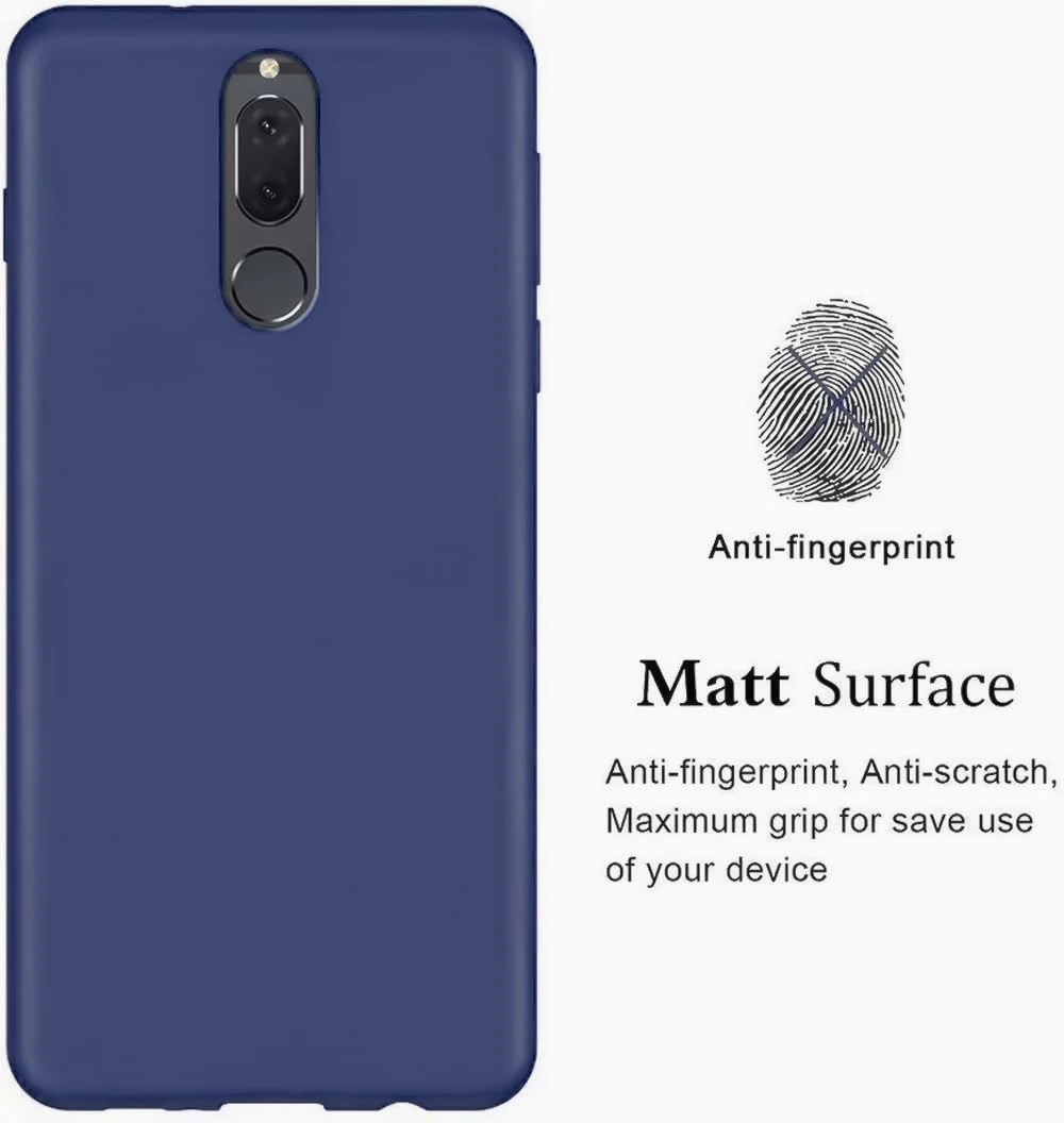 DL3 Mobilak Silicone Protective Case for Huawei Mate 10 Lite, Shock-absorbing protection, Scratch-resistant surface, Soft microfiber lining - Blue 1