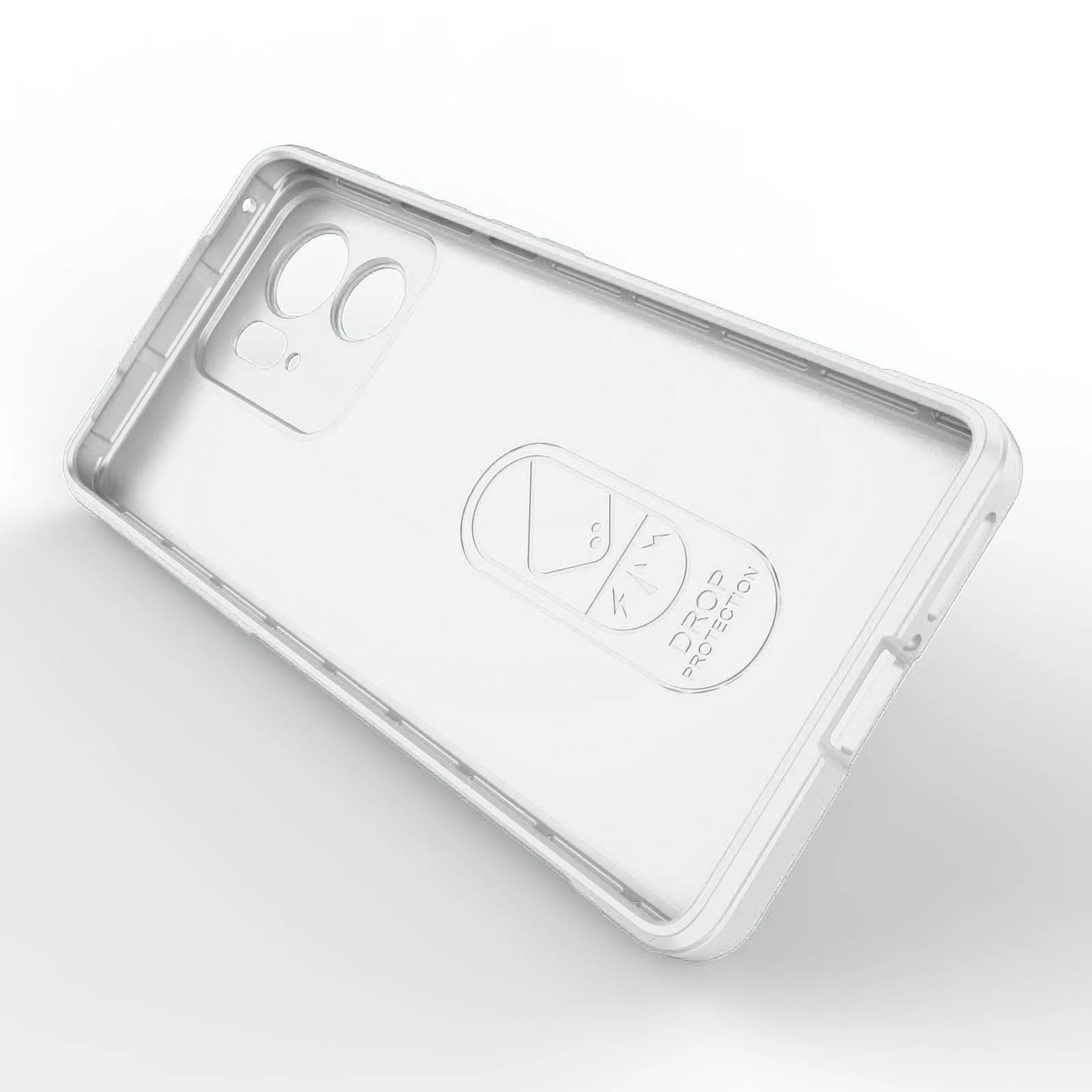 DL3 Mobilak Soft Silicone Protective Case for Motorola Edge 40 5G with Camera Protection and Shockproof Design - White