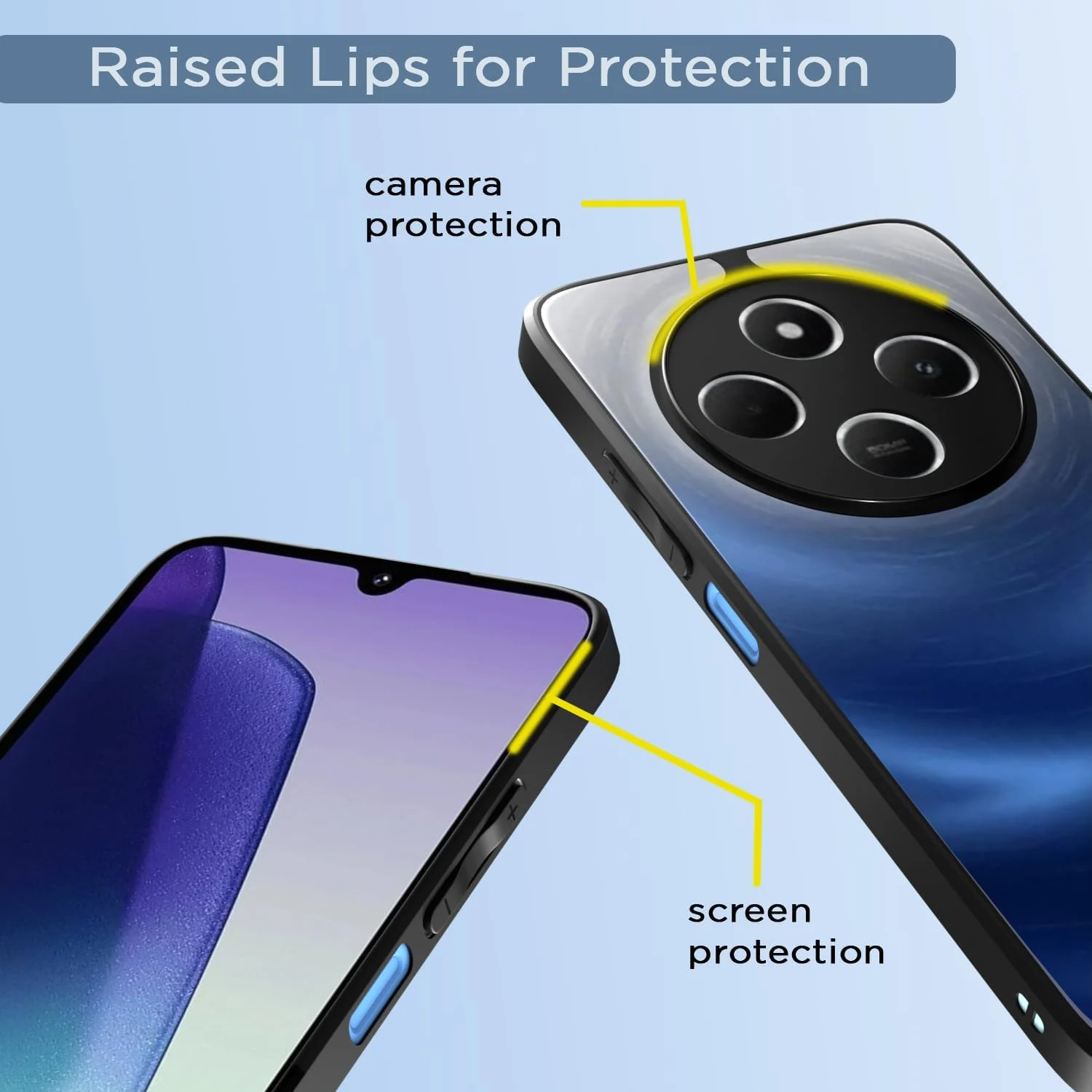 DL3 Mobilak Clear TPU Case for Xiaomi Redmi 14C 4G / Poco C75, Camera protection, Shock-absorbing protection, Scratch-resistant surface - Black