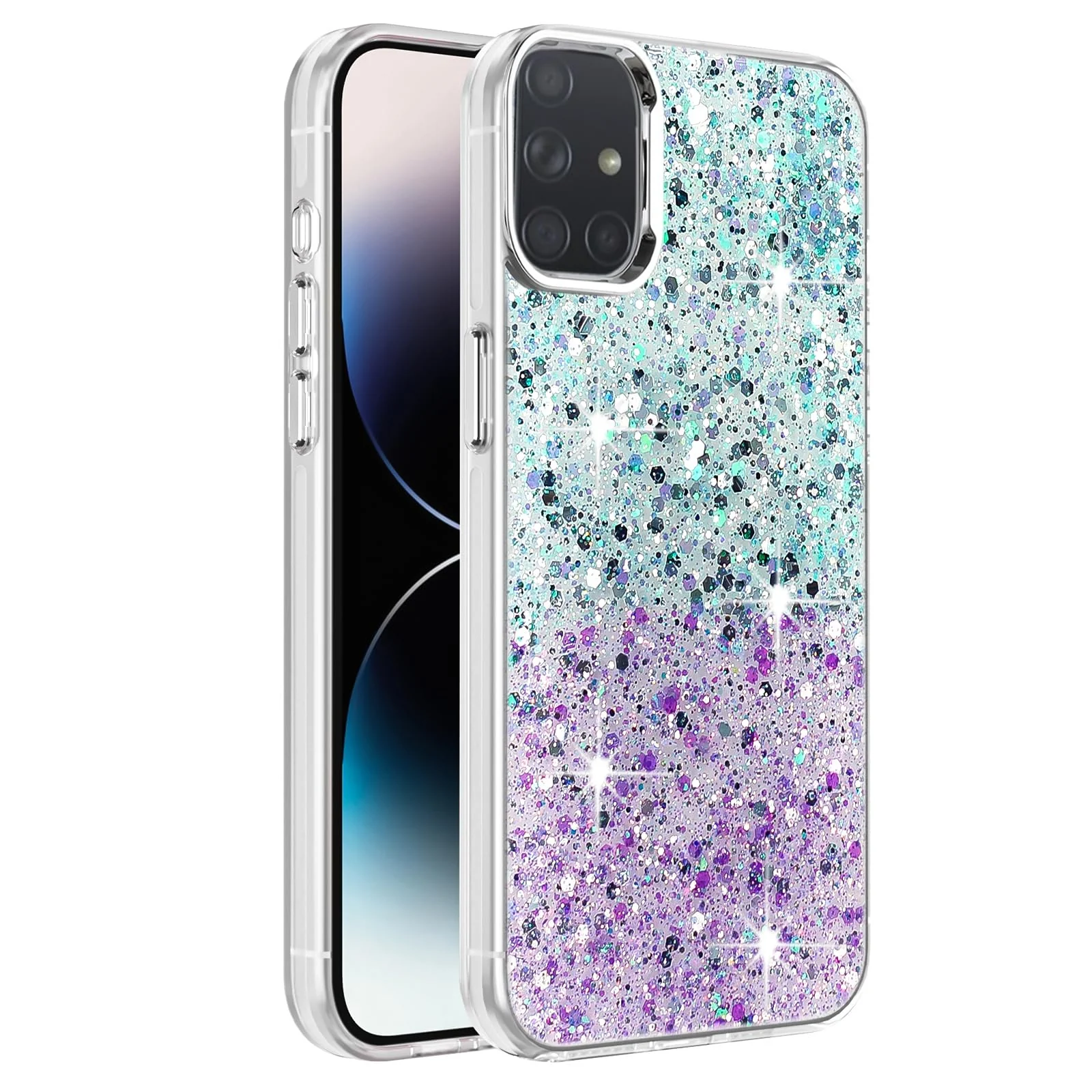 Samsung Galaxy A71 4G — DL3 Mobilak Glitter Protective Case for Samsung Galaxy A71 4G, Supports wireless charging, Camera protection, Shock-absorbing protection