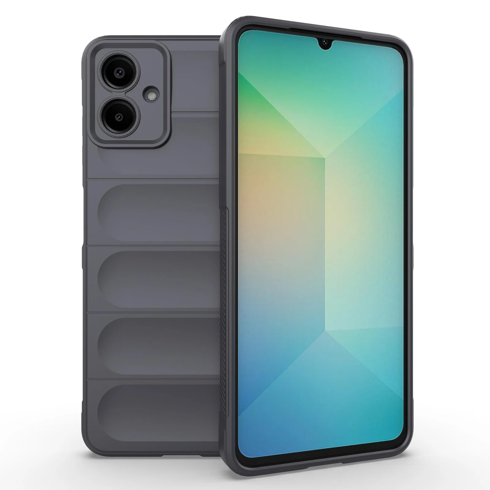 DL3 Mobilak Flexible Silicone and TPU Protective Case with Camera Protection for Samsung Galaxy A06 - Dark Gray