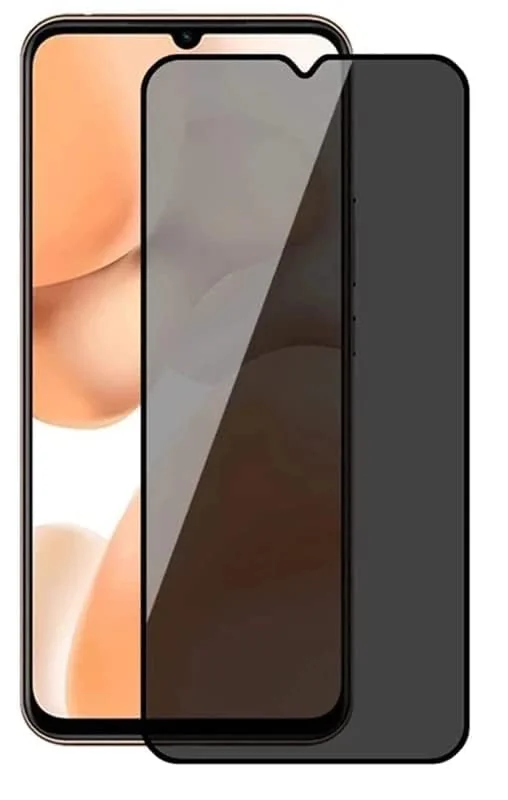 DL3 Mobilak vivo V21e Privacy Screen Protector, Anti-Spy 9H Hardness Tempered Glass Film [Case Friendly] [Bubble Free] - Black