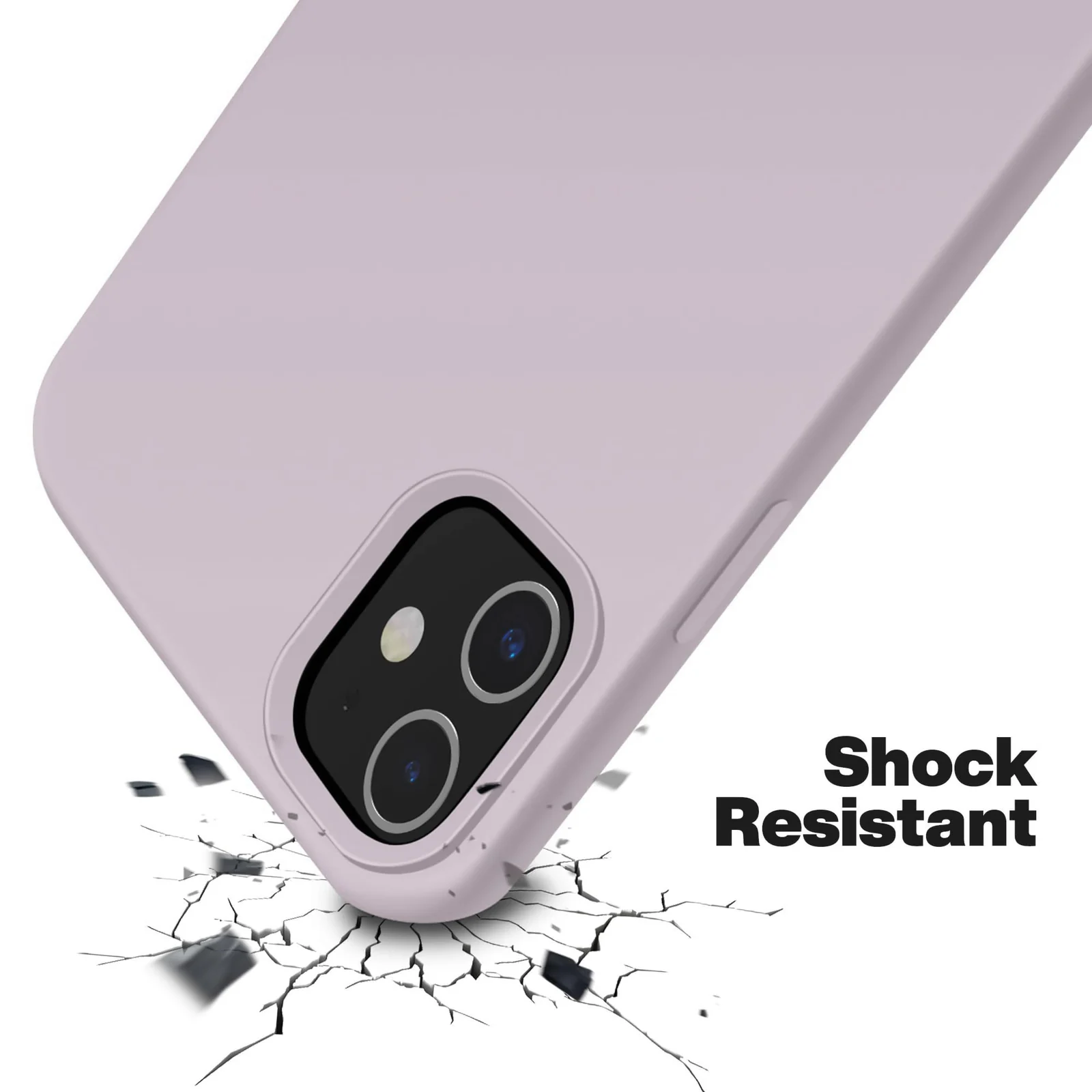 DL3 Mobilak Liquid Silicone Case for iPhone 11 (6.1 Inch), Shock-absorbing protection, Scratch-resistant surface, Soft microfiber lining - Lavender Pink