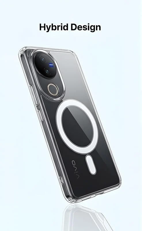 DL3 Mobilak for vivo V50 Case [Compatible with MagSafe] [Strong Magnet] [Non-Yellowing] Magnetic Slim Thin Bumper Phone Cover, Lightweight, and Durable - Clear