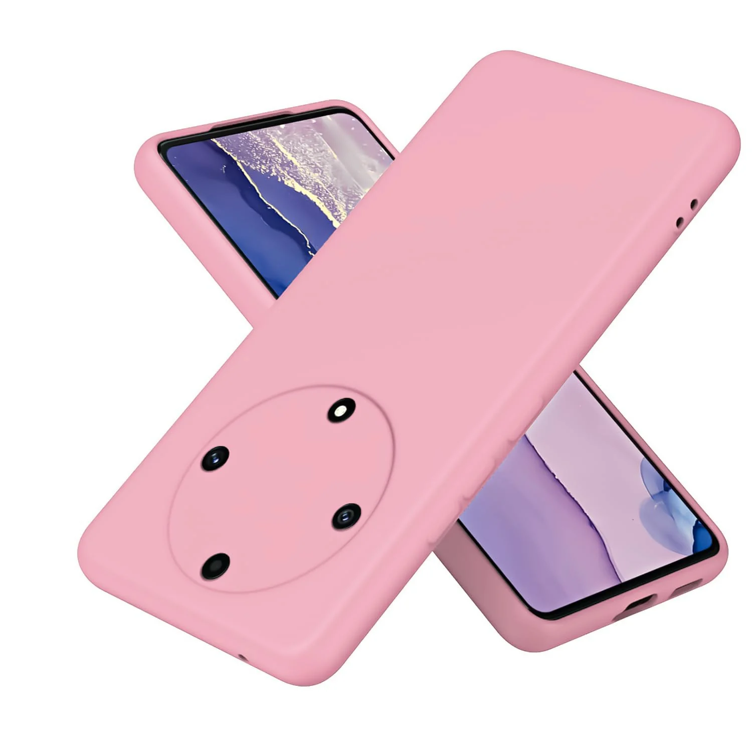 DL3 Mobilak Silicone Protective Case for Honor X9b, Shock-absorbing protection, Scratch-resistant surface, Soft microfiber lining - Pink