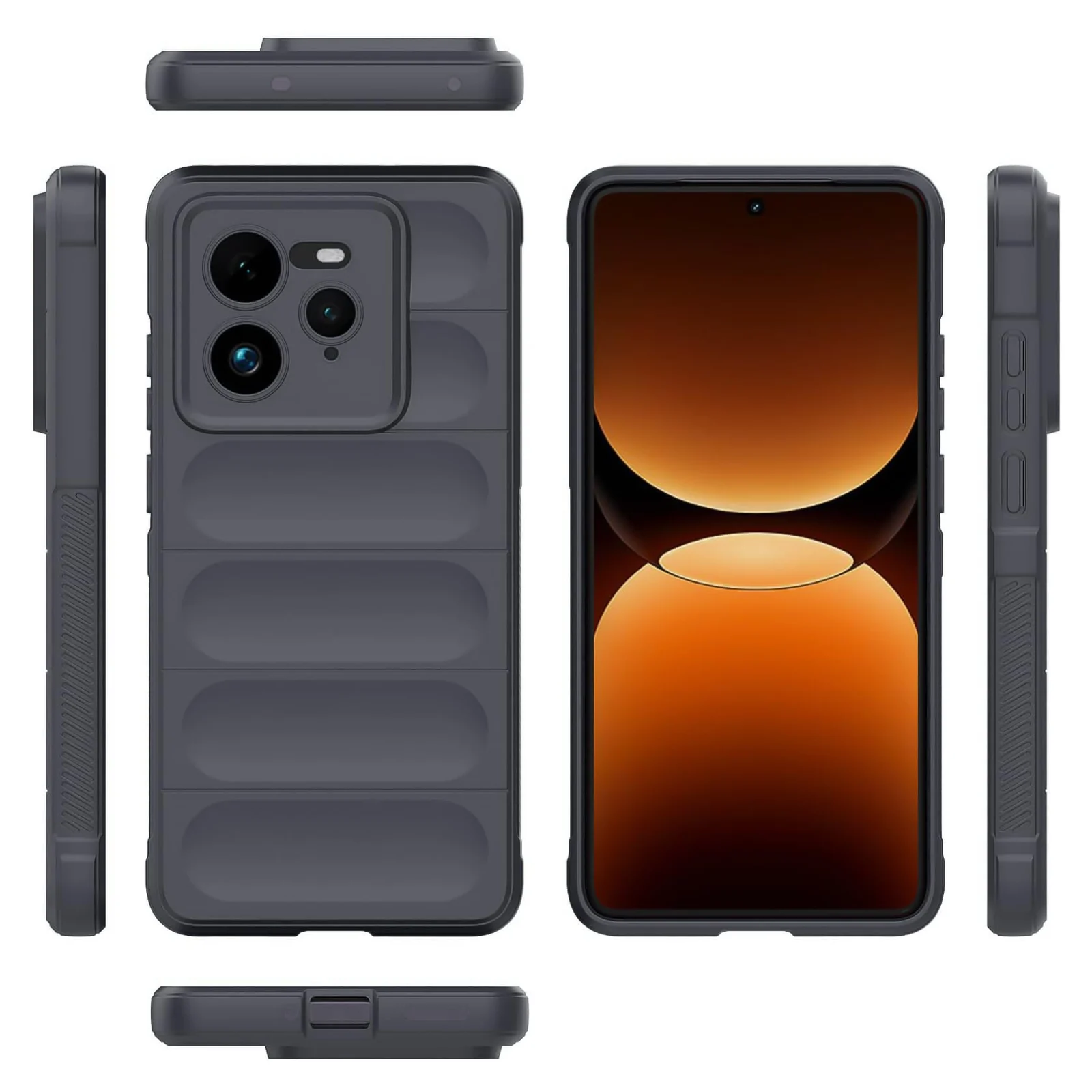 DL3 Mobilak Flexible Silicone and TPU Protective Case with Camera Protection for realme GT 7 Pro 5G - Dark Gray