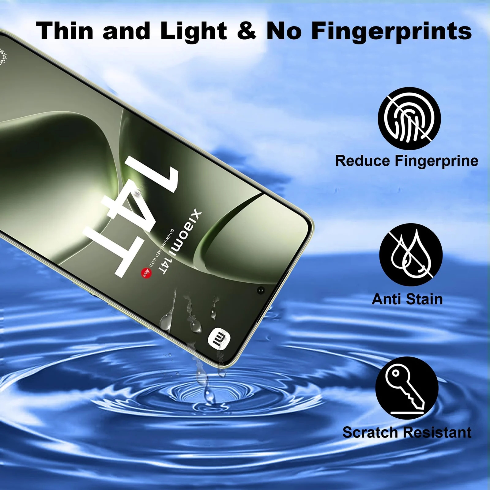 DL3 Mobilak for Xiaomi 14T / Xiaomi Mi 14T Pro/Xiaomi Poco F7 Pro / F7 Ultra/Poco X7 Pro Tempered Glass Screen Protector, 9H Hardness Anti-Scratch Tempered Glass flim, Case Friendly, Anti-Scratch - Clear