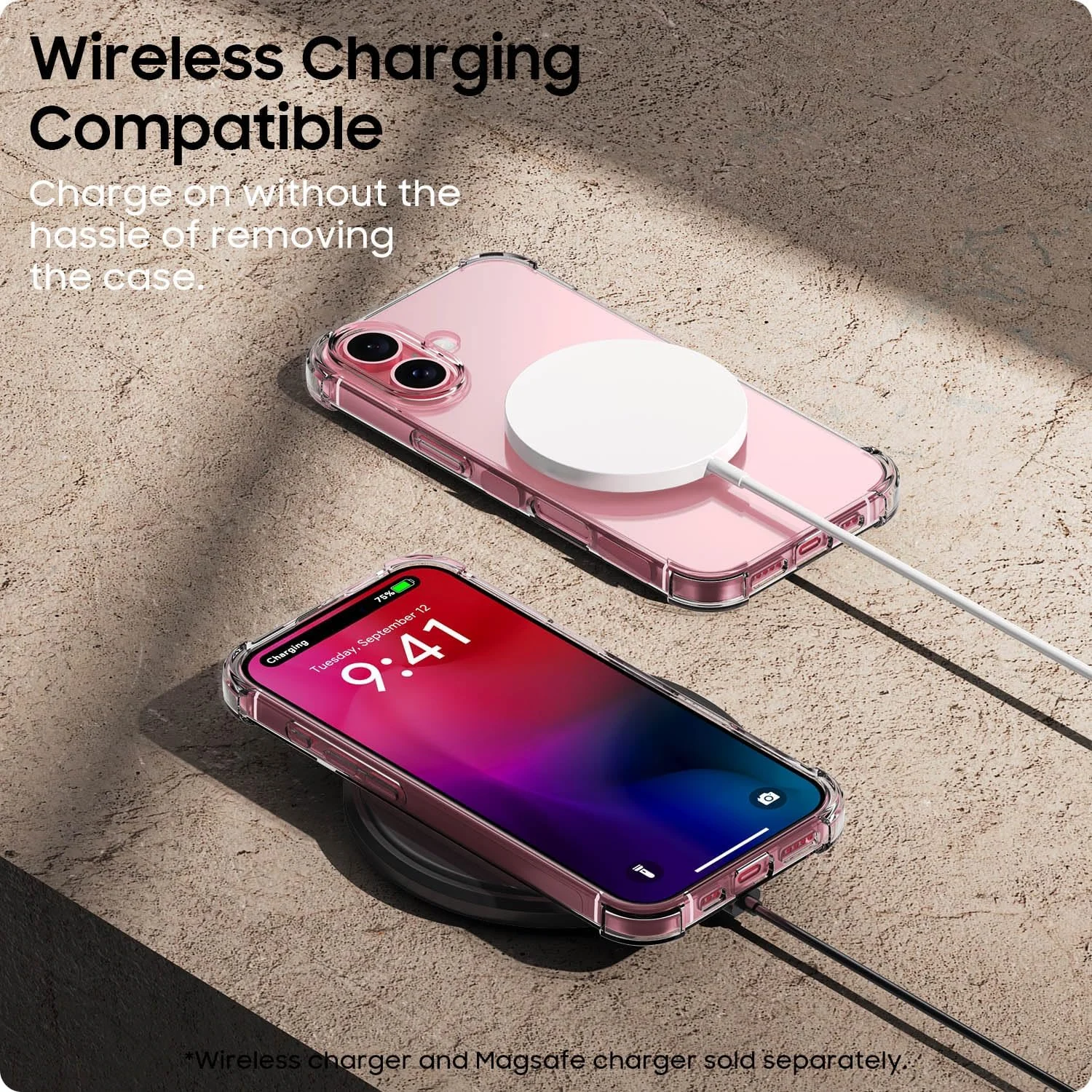 DL3 Mobilak Clear TPU Case for iPhone 16, Camera protection, Shock-absorbing protection, Non-slip grip - Clear