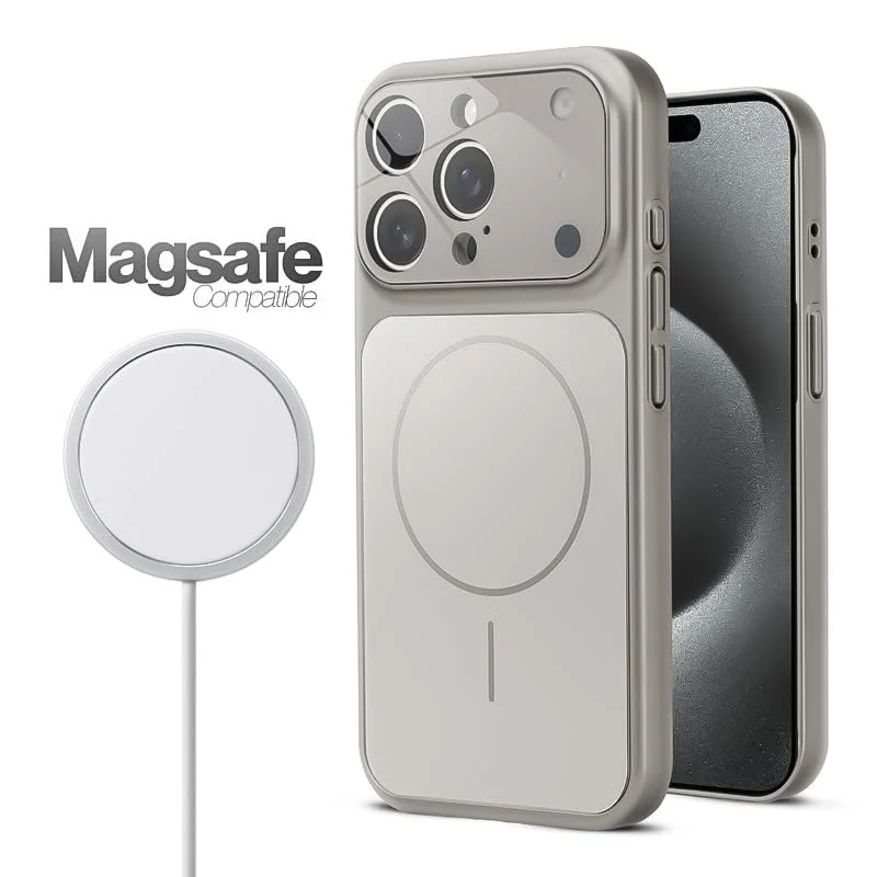 DL3 Mobilak PC Protective Case for iPhone 12 Pro Max, Compatible with MagSafe accessories, Supports wireless charging, Camera protection - Steel Grey
