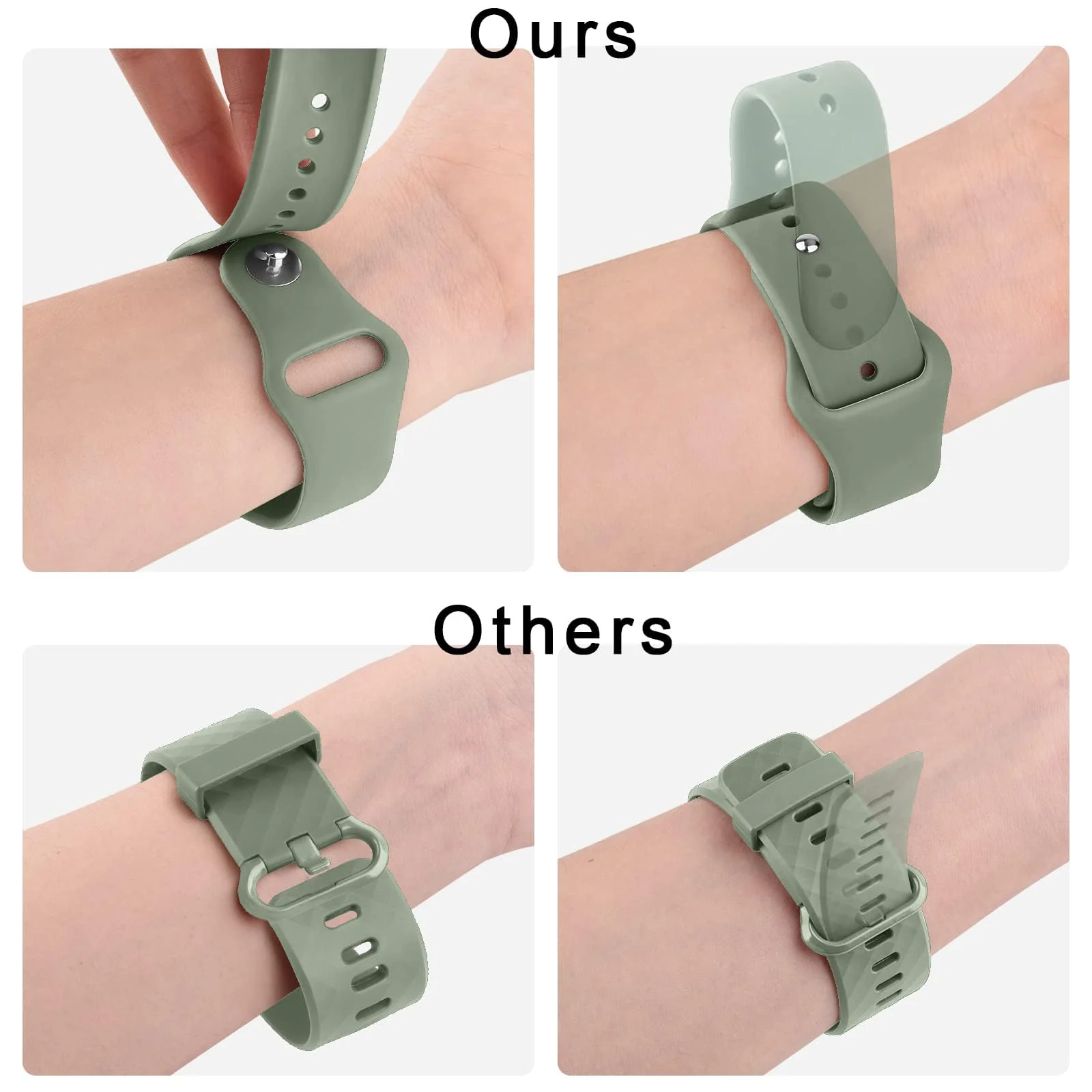 DL3 Mobilak Straps Compatible with Xiaomi Redmi Watch 5 Active/Redmi Watch 5 Lite Bracelets for Men Women, 22mm Soft Silicone Strap, Waterproof Adjustable Band Sports Replacement - Olive Green