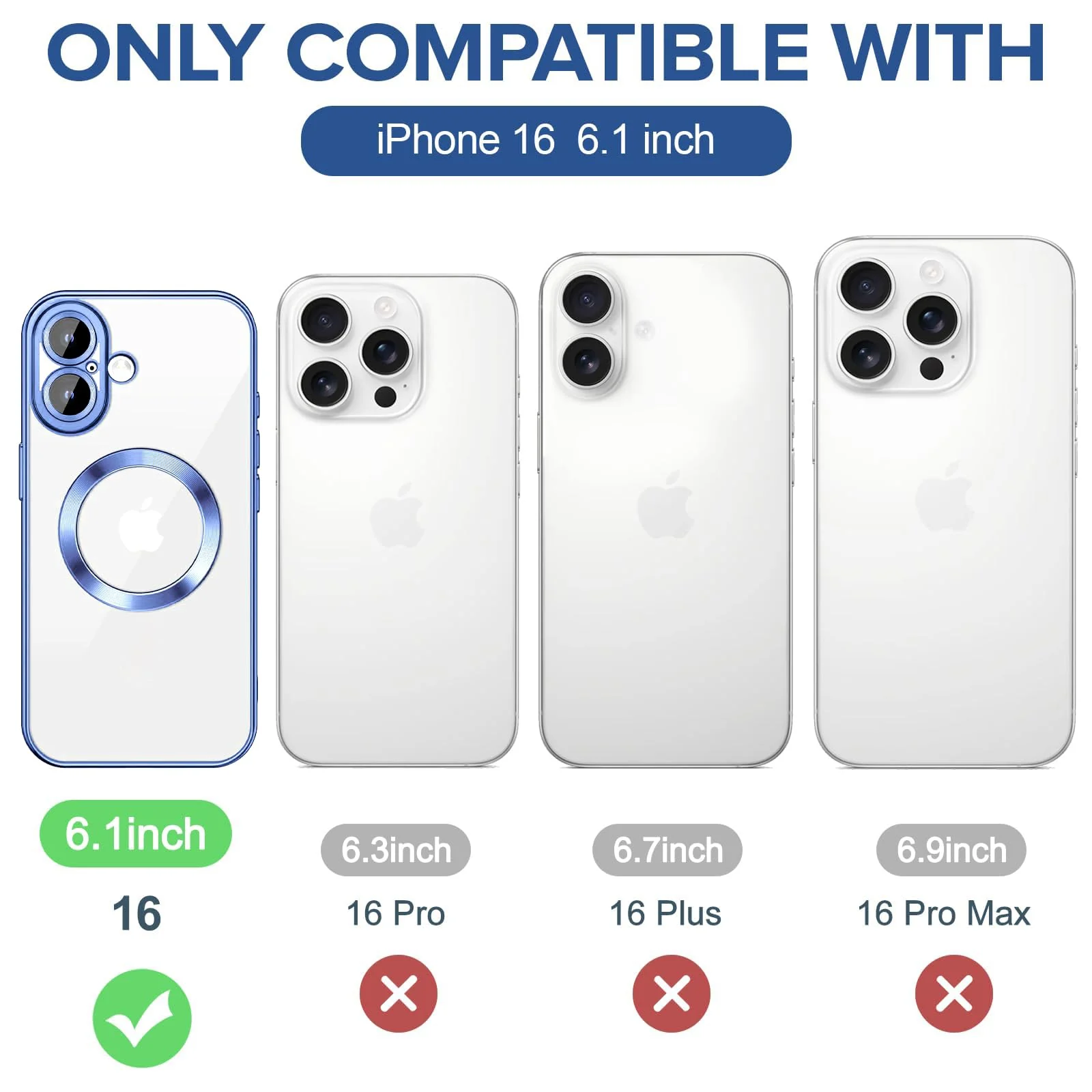 DL3 Mobilak Plated-Edge TPU Protective Case with Camera Protection for iPhone 16 - Steel Blue