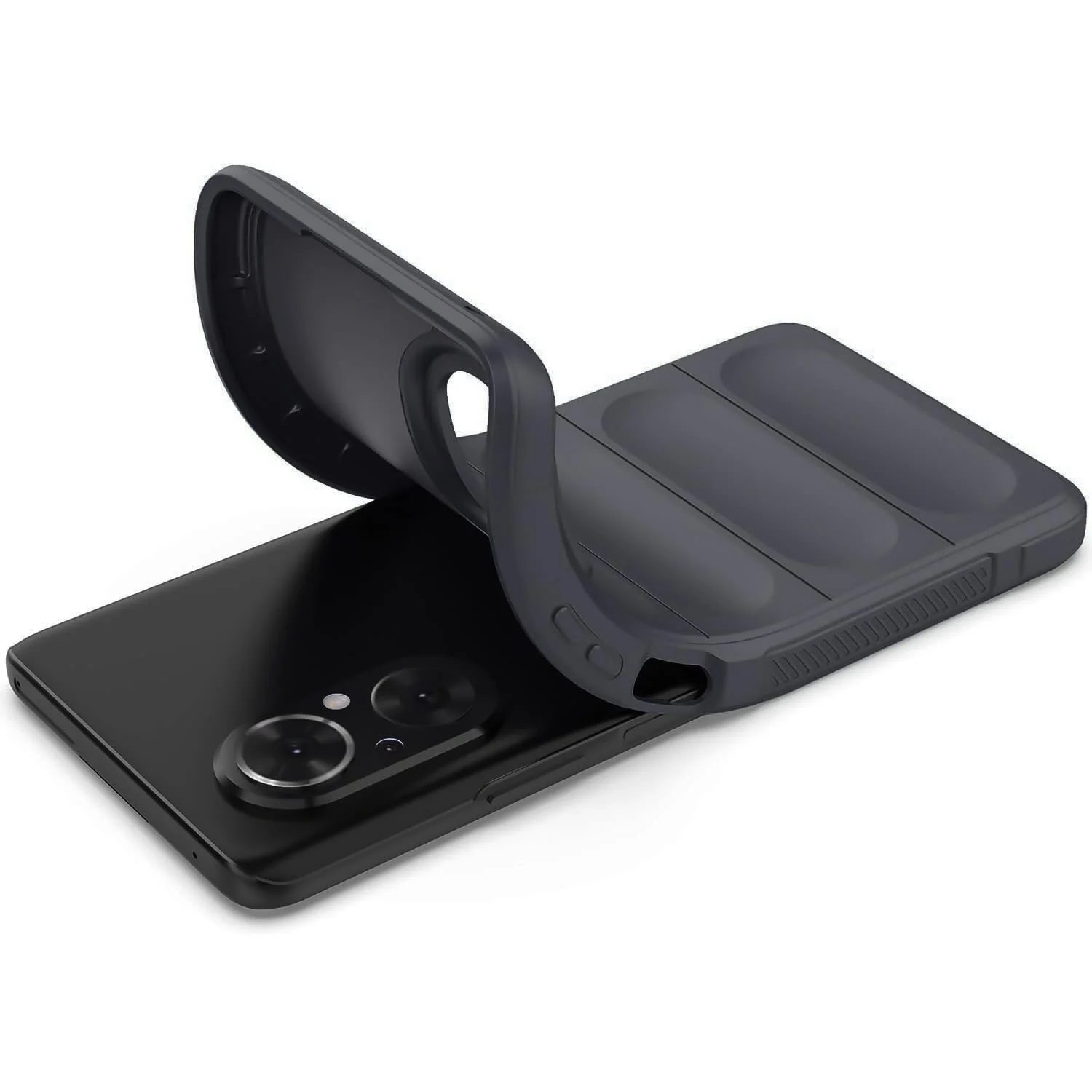 DL3 Mobilak Flexible Silicone and TPU Protective Case with Camera Protection for Huawei Nova 9 SE / Honor 50 SE - Dark Gray