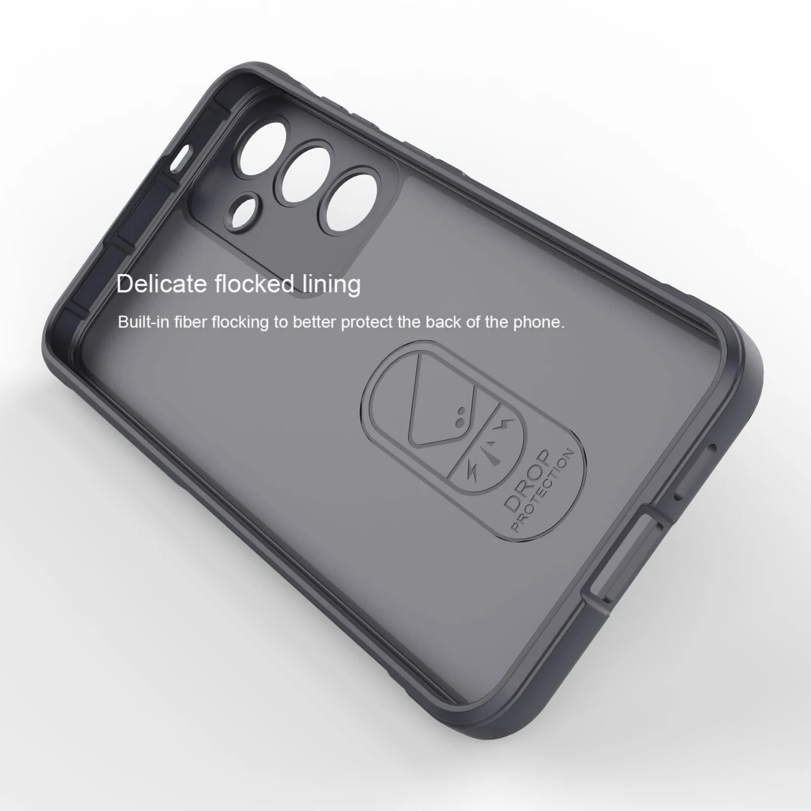 DL3 Mobilak Silicone Case for Samsung Galaxy A55 Heavy Duty Protective [Slim Fit] Shockproof Soft Flexible Protective Design Shock-Absorption TPU Cover With Camera Protection - Dark Gray