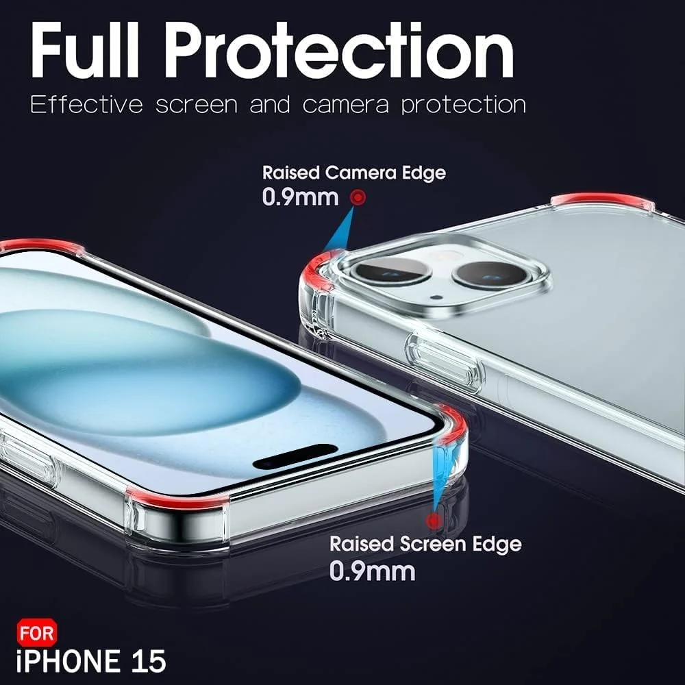 DL3 Mobilak Clear TPU Protective Case for iPhone with Camera Protection and Shockproof Design - Clear