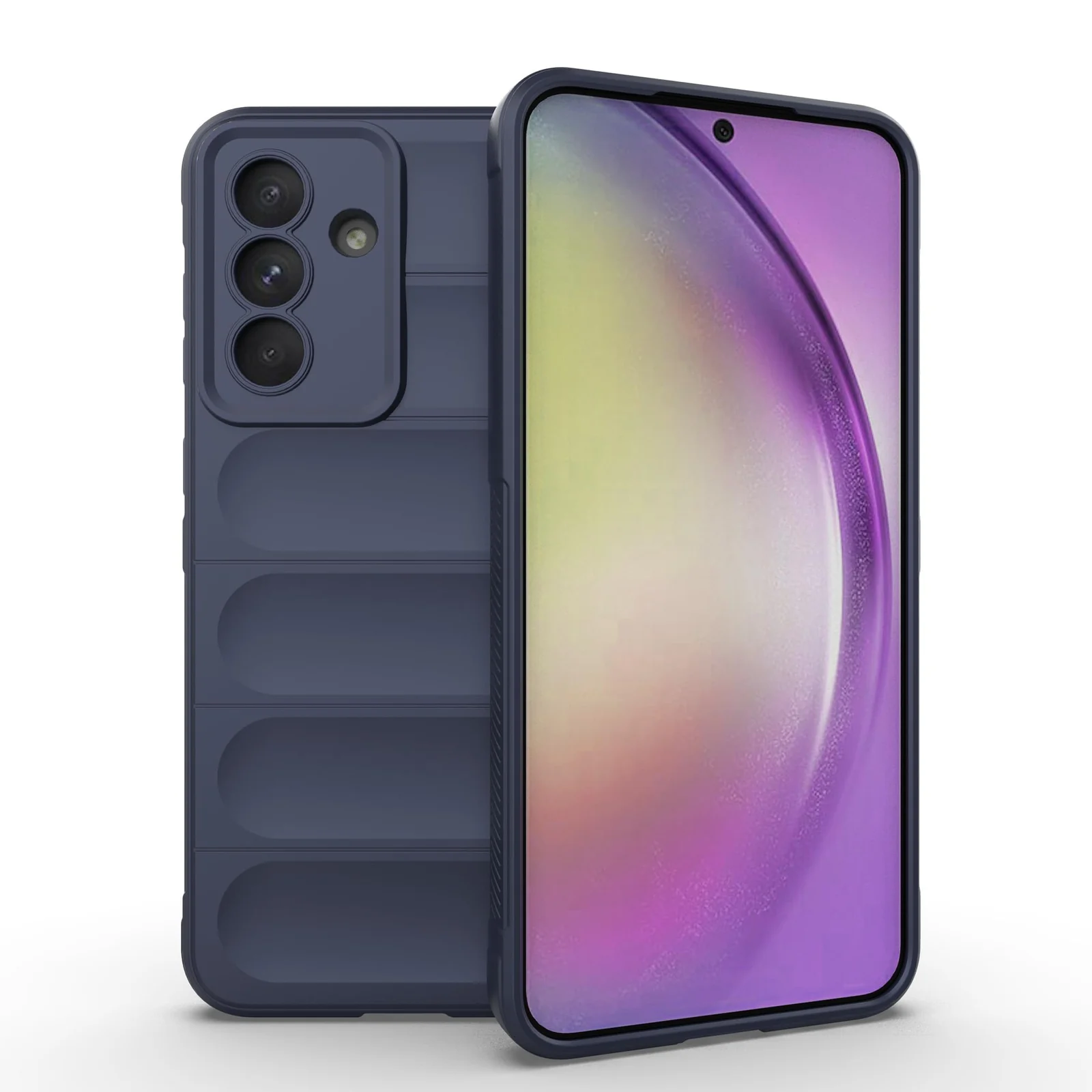 DL3 Mobilak Silicone Case for Samsung Galaxy A36/ Samsung Galaxy A56 4G / 5G Heavy Duty Protective [Slim Fit] Soft Protective Design Shock-Absorption TPU Cover With Camera Protection - Blue