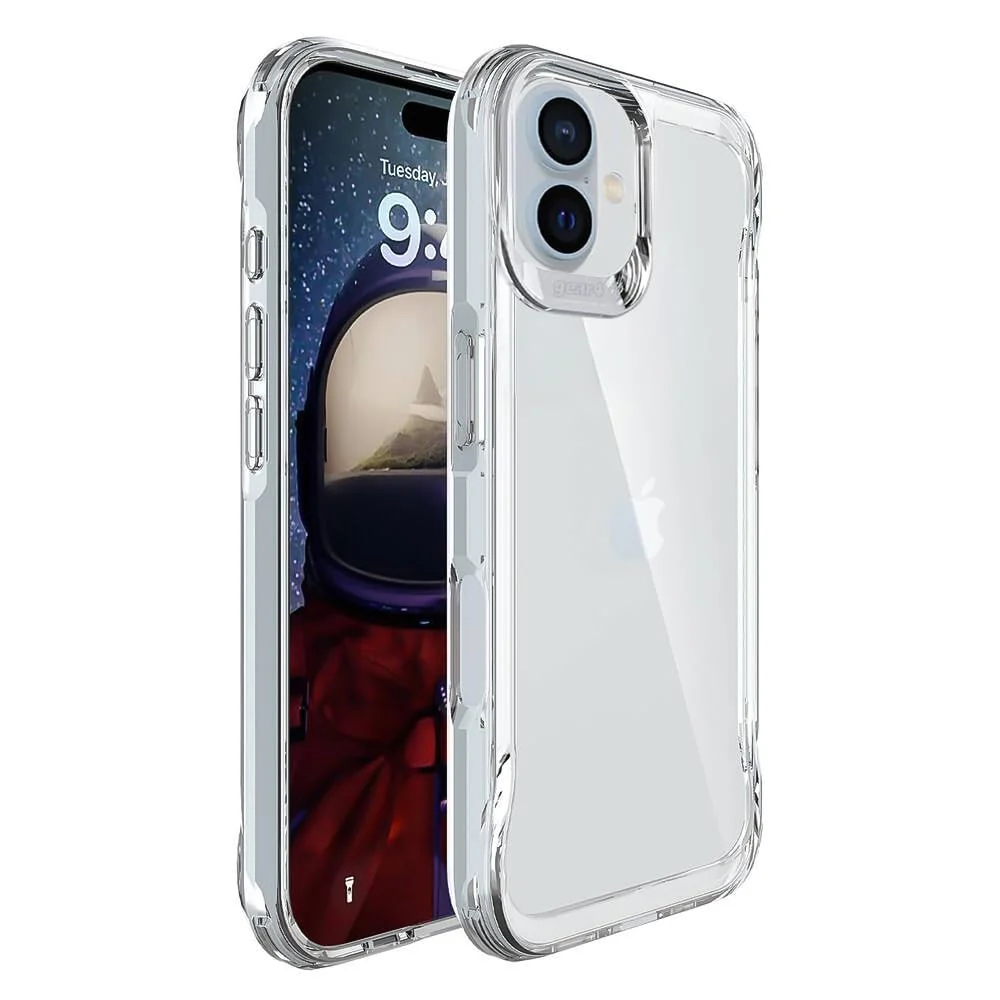 DL3 Mobilak Clear PC and TPU Protective Case for iPhone 17 with Camera Protection and Military-Grade Protection - Clear